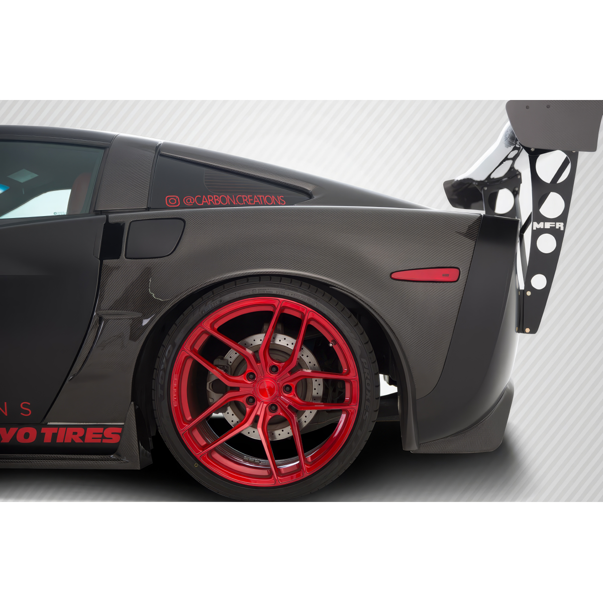 Modify your Chevrolet Corvette 2005 with our Exterior/Fenders - Image shows rear fender at a side angle