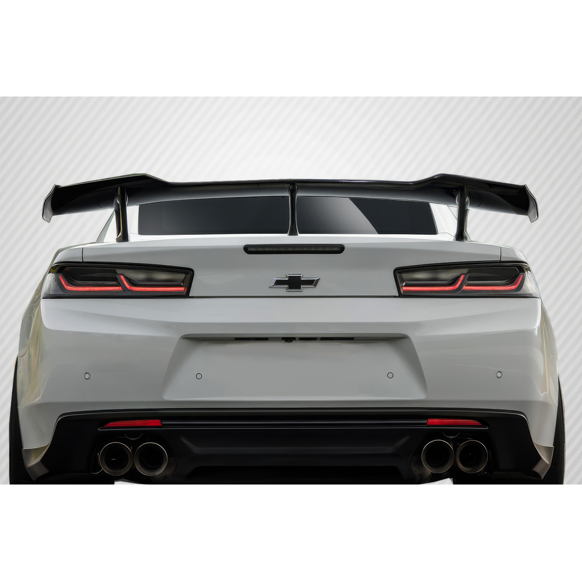 Modify your Chevrolet Camaro 2016 with our Exterior/Wings - Rear view of car at eye level angle