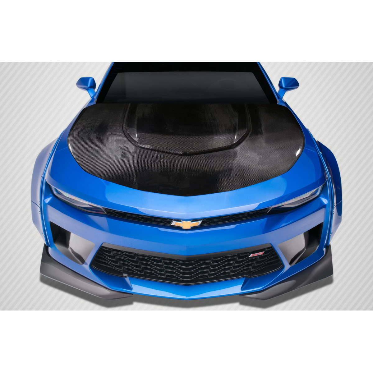 Modify your Chevrolet Camaro 2016 with our Exterior/Hoods - The image shows a top view of the hood