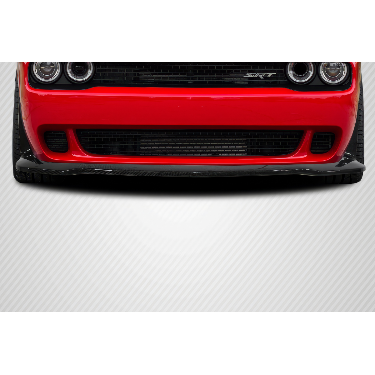 Modify your Dodge Challenger 2008 with our Exterior/Front Bumpers or Lips - Front view of car part at low angle