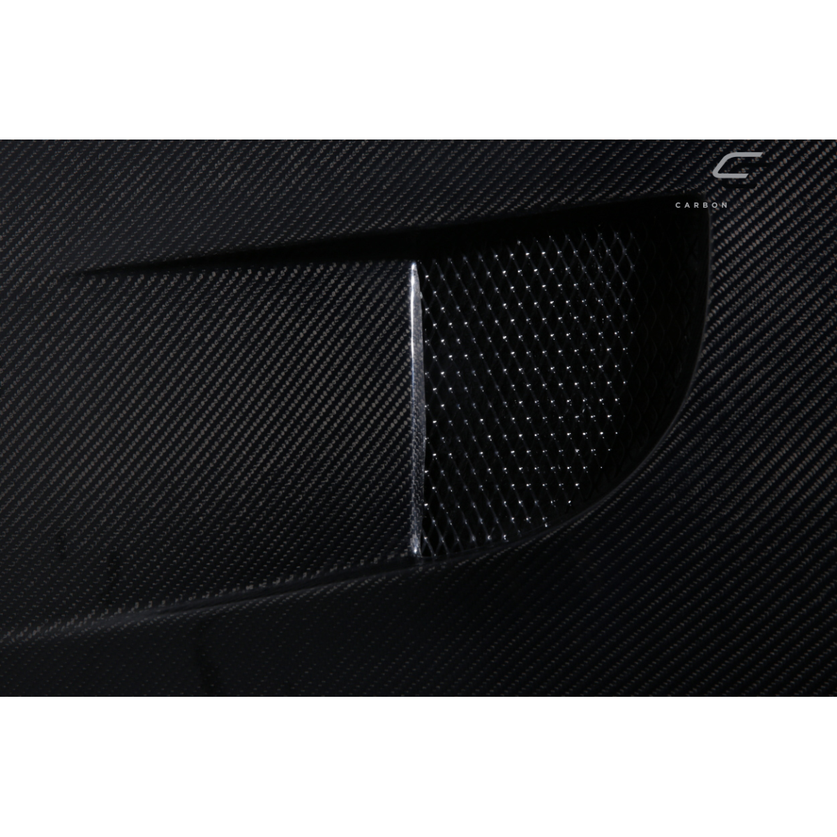 Modify your BMW 5-Series 2011 with our Exterior/Hoods - Angled view of carbon fiber hood vent