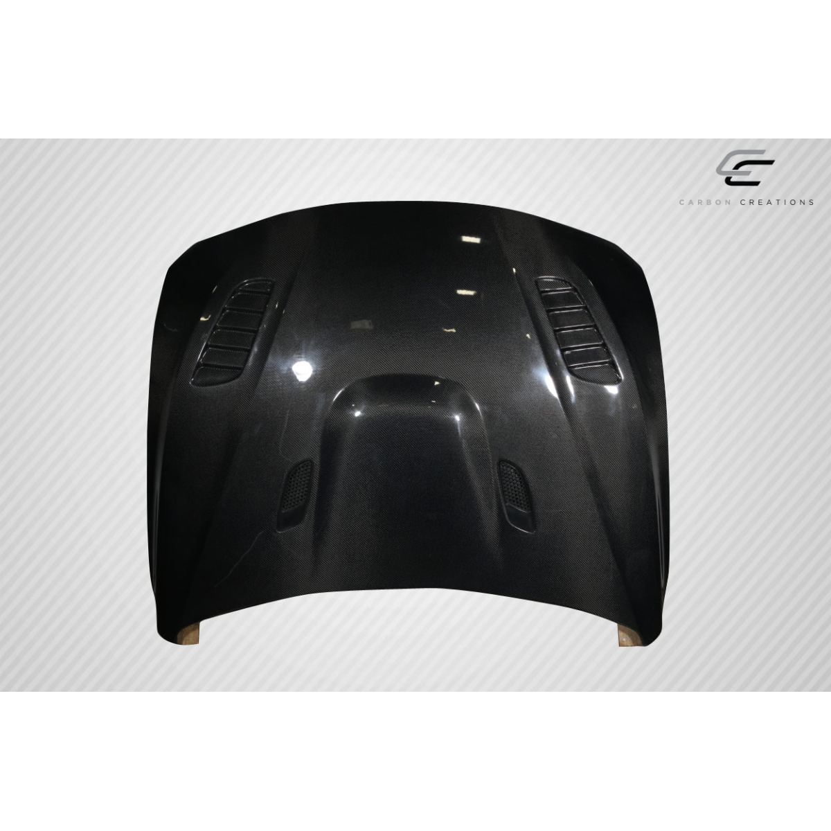 Modify your BMW 3-Series 2012 with our Exterior/Hoods - Viewed from directly above showing the hood design