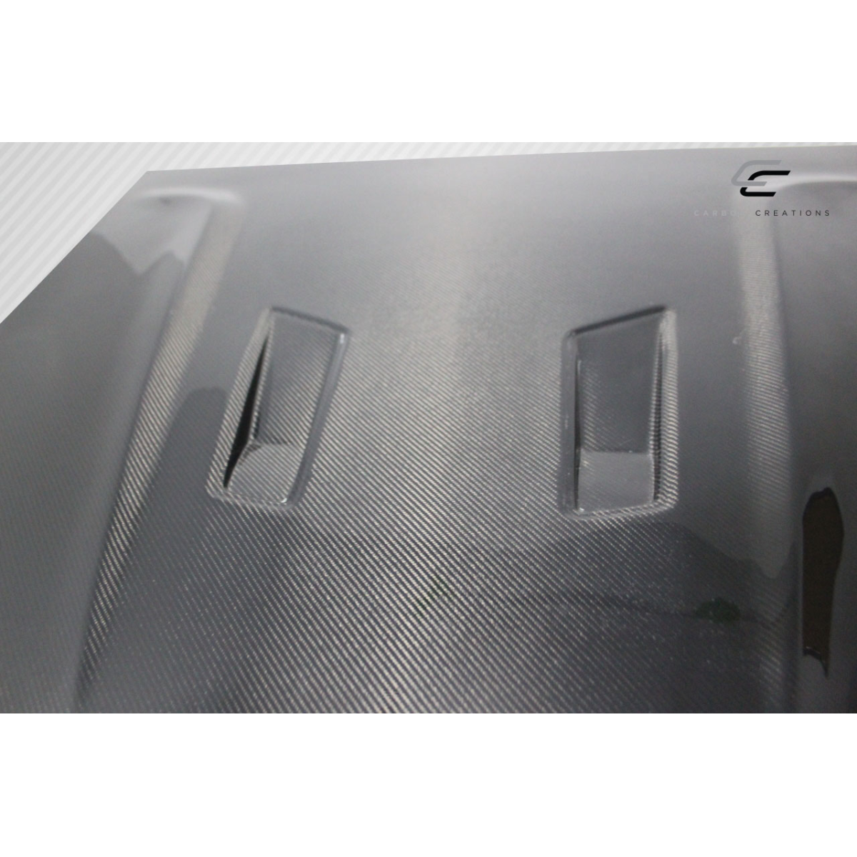 Modify your Mercedes-Benz C300 2015 with our Exterior/Hoods - Top angle view of carbon fiber hood