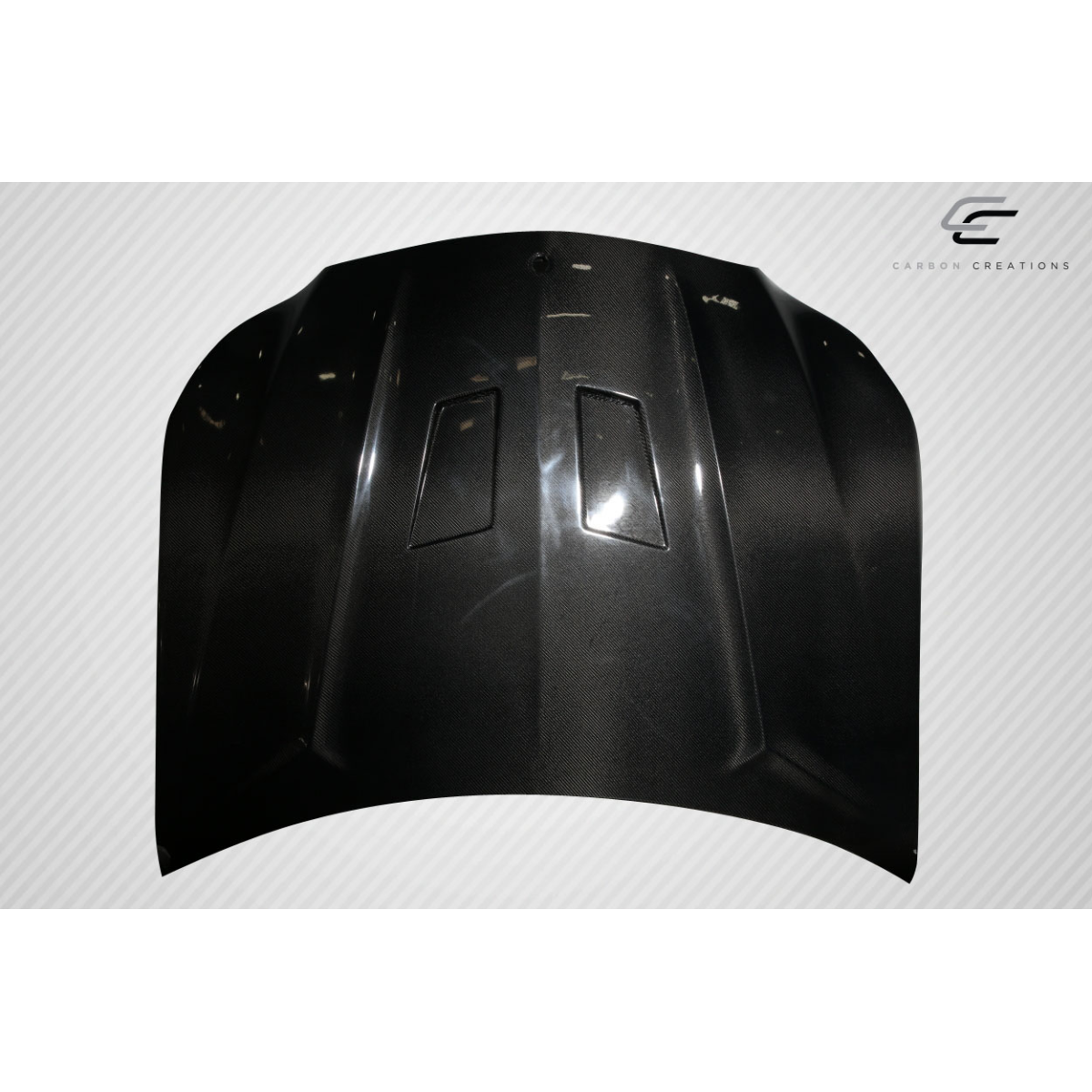 Modify your Mercedes-Benz E-Class 2014 with our Exterior/Hoods - Front view of car hood at slight angle