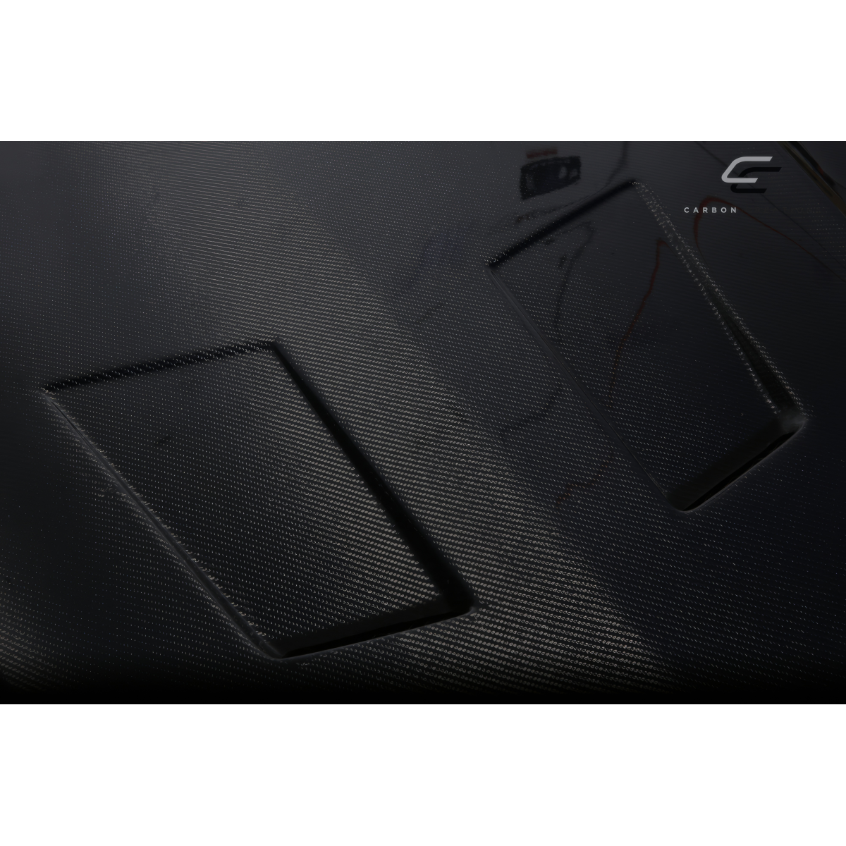 Modify your Mercedes-Benz E-Class 2014 with our Exterior/Hoods - Top down view of carbon fiber hood part