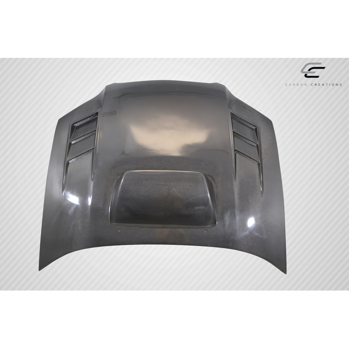 Modify your Subaru Impreza 2004 with our Exterior/Hoods - Front view of carbon fiber hood part