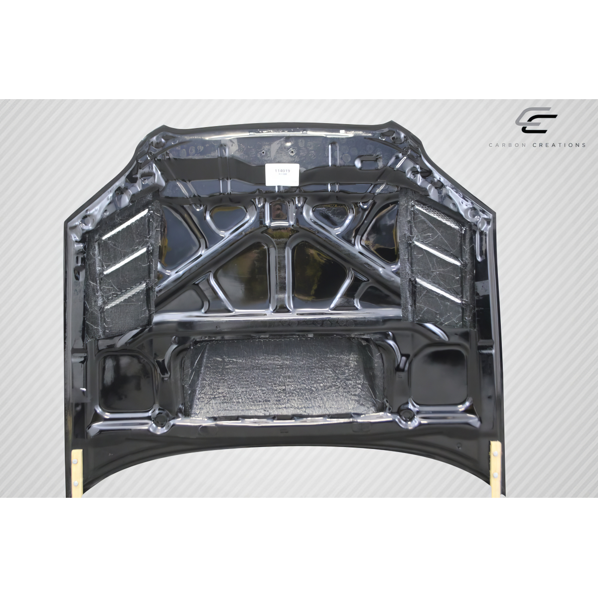 Modify your Subaru Impreza 2004 with our Exterior/Hoods - Top view angle of a vehicle hood