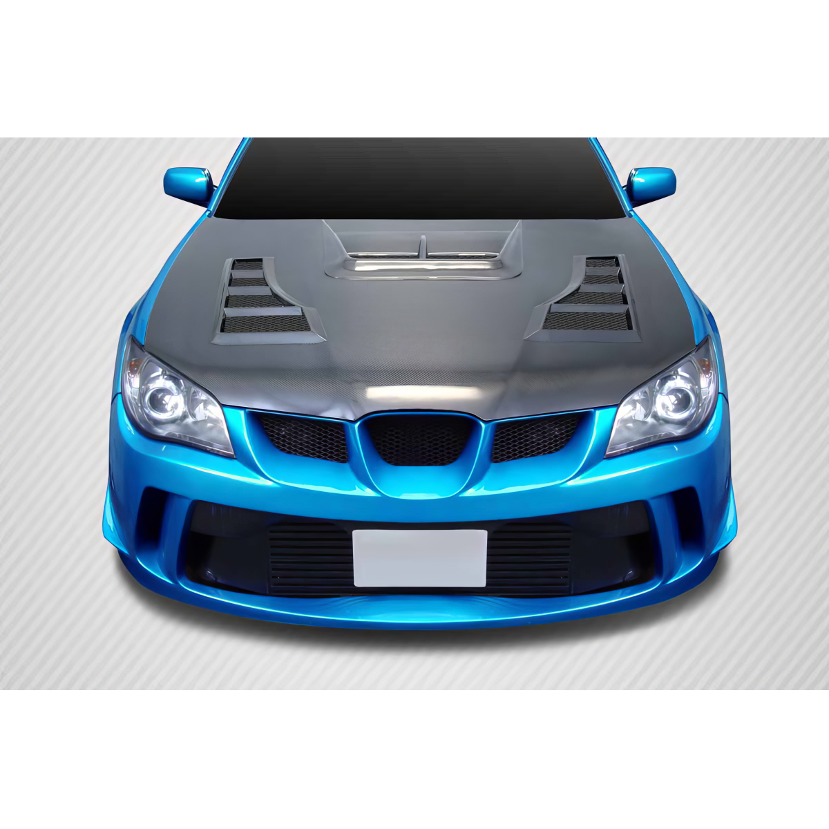 Modify your Subaru Impreza 2006 with our Exterior/Hoods - Front view with slight downward angle