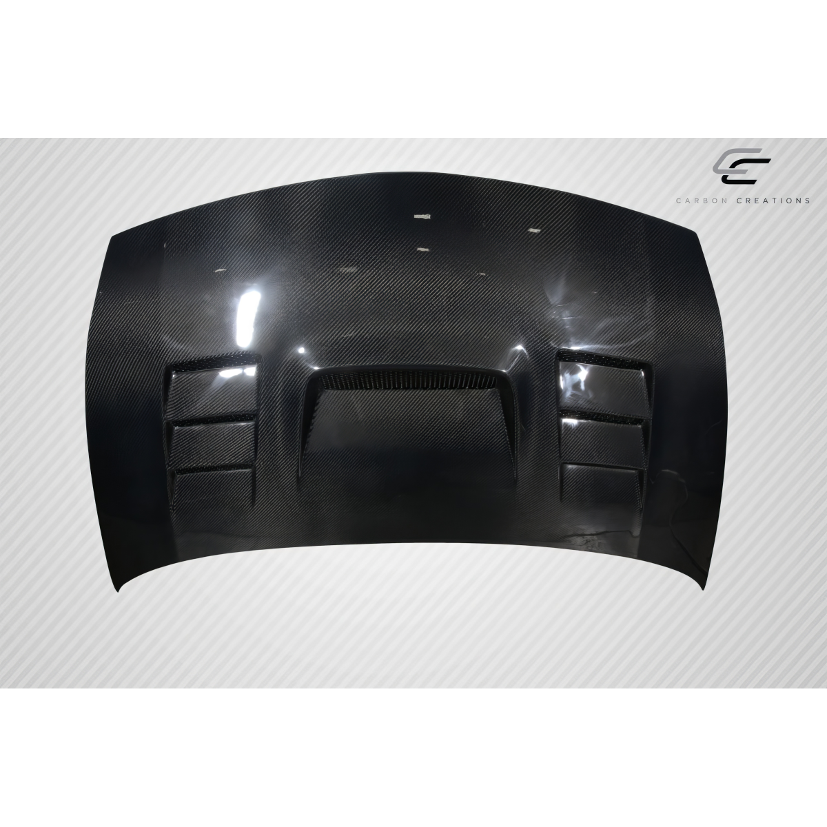 Modify your Honda Civic 2006 with our Exterior/Hoods - Top-down view of the carbon fiber hood