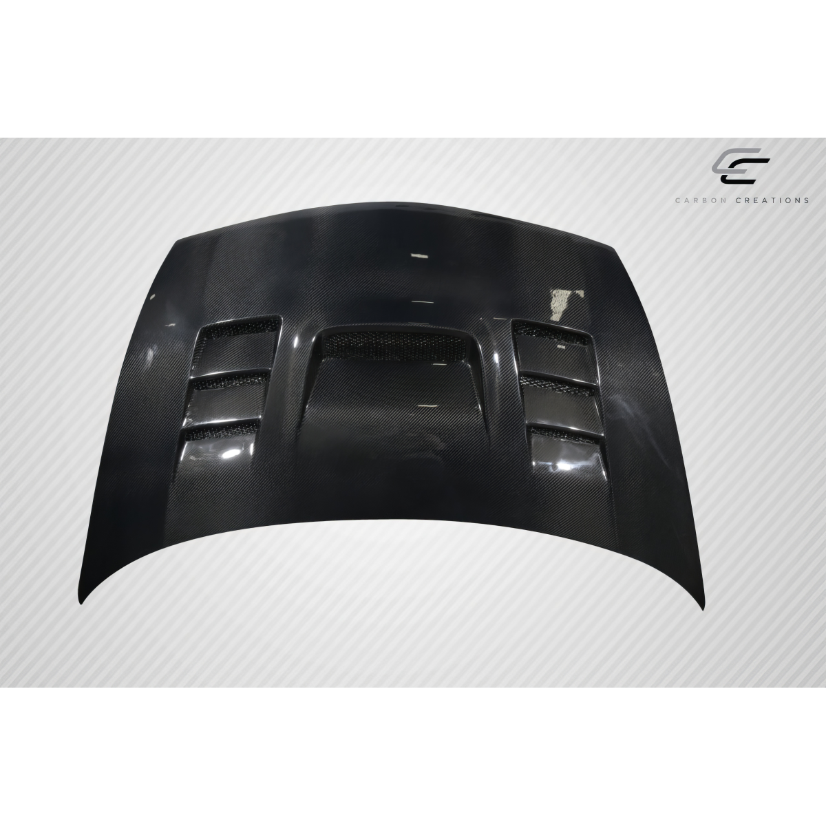 Modify your Honda Civic 2006 with our Exterior/Hoods - Top view angle of carbon fiber hood