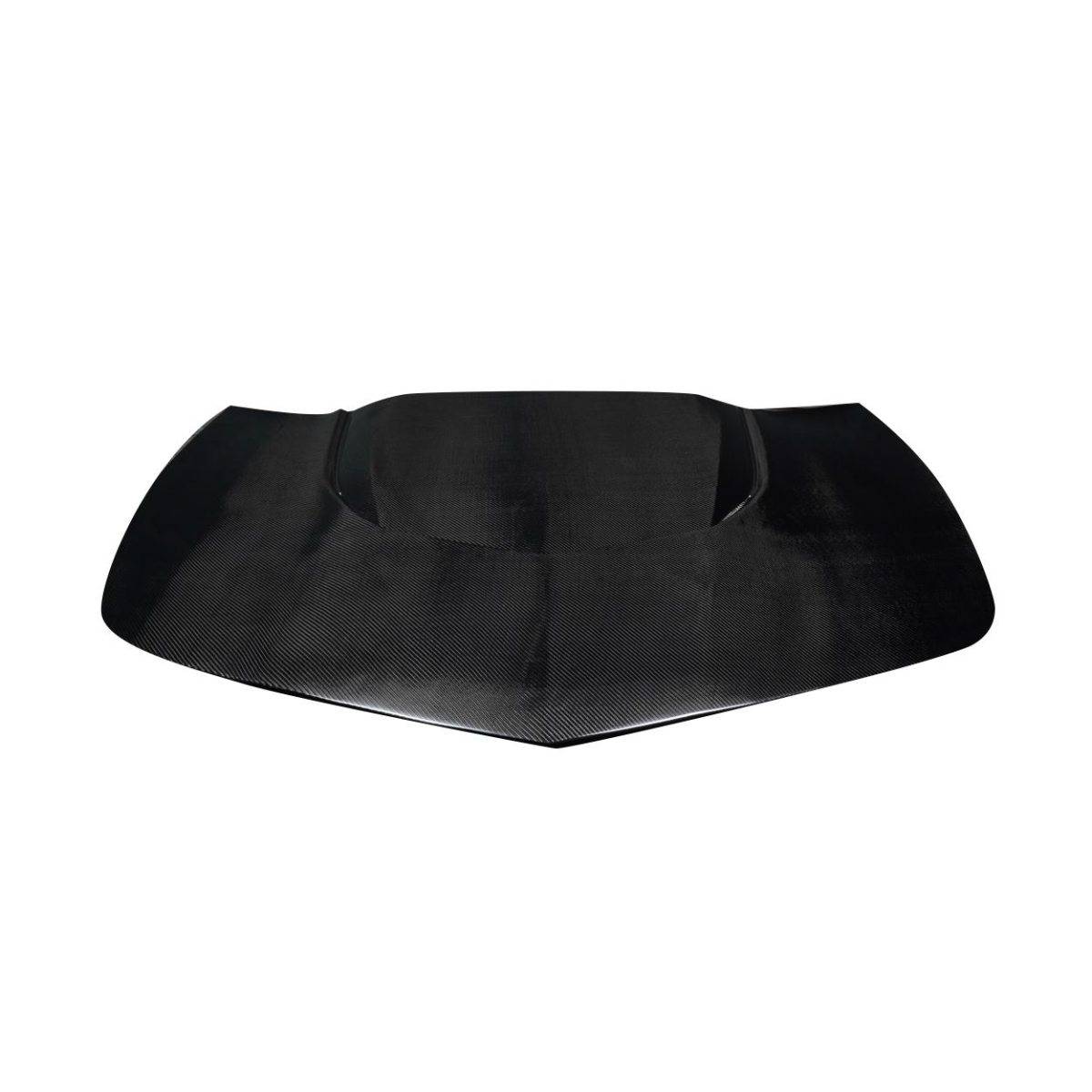 Modify your Chevrolet Camaro 2010 with our Exterior/Hoods - Front view of a car hood from a low angle