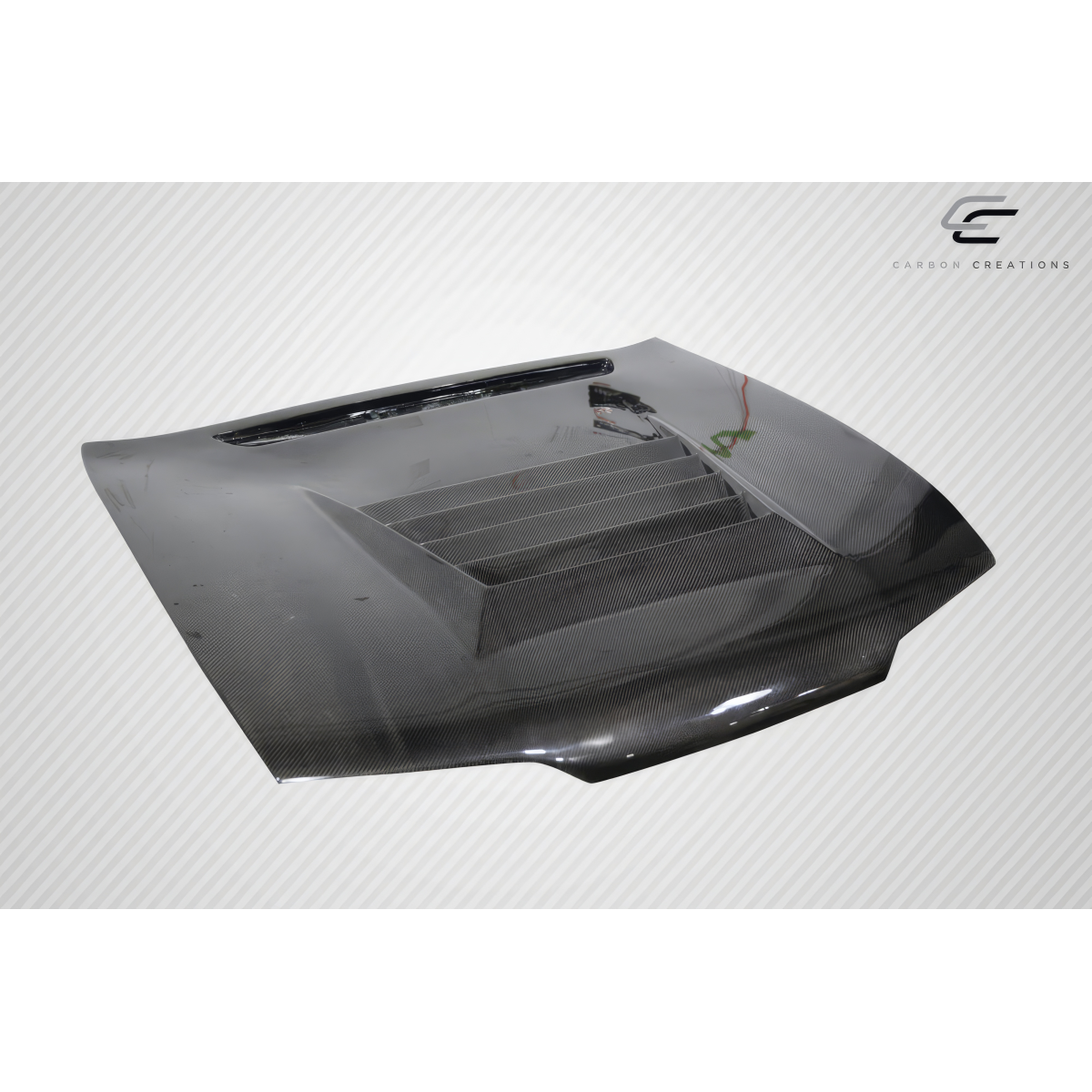 Modify your Nissan 240SX 1995 with our Exterior/Hoods - Angled view of carbon fiber hood from above