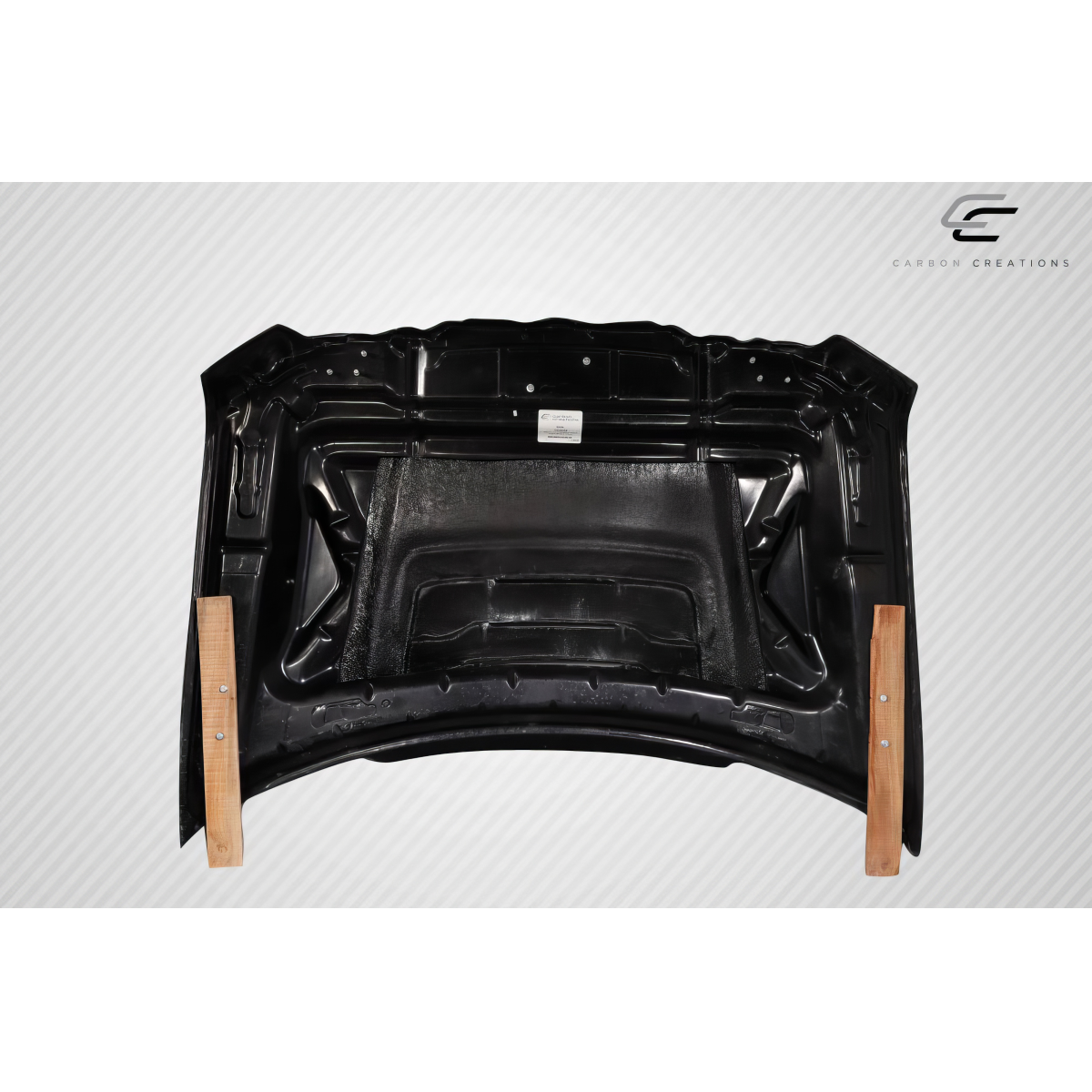 Modify your Ford F-150 2009 with our Exterior/Hoods - Showing top view of carbon fiber hood part