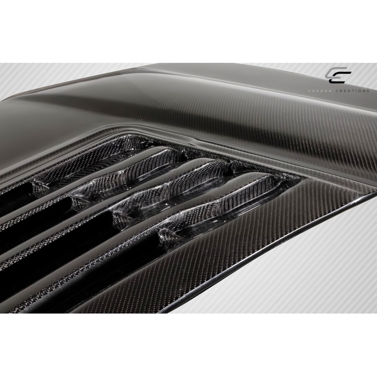 Modify your Ford F-150 2009 with our Exterior/Hoods - Top down angle of a carbon fiber hood