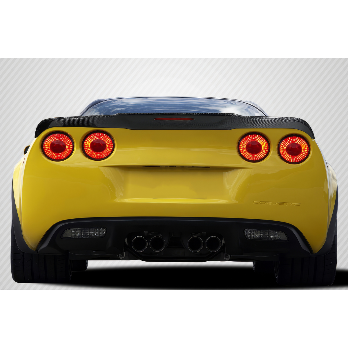 Modify your Chevrolet Corvette 2005 with our Exterior/Wings - Rear view of car from low angle