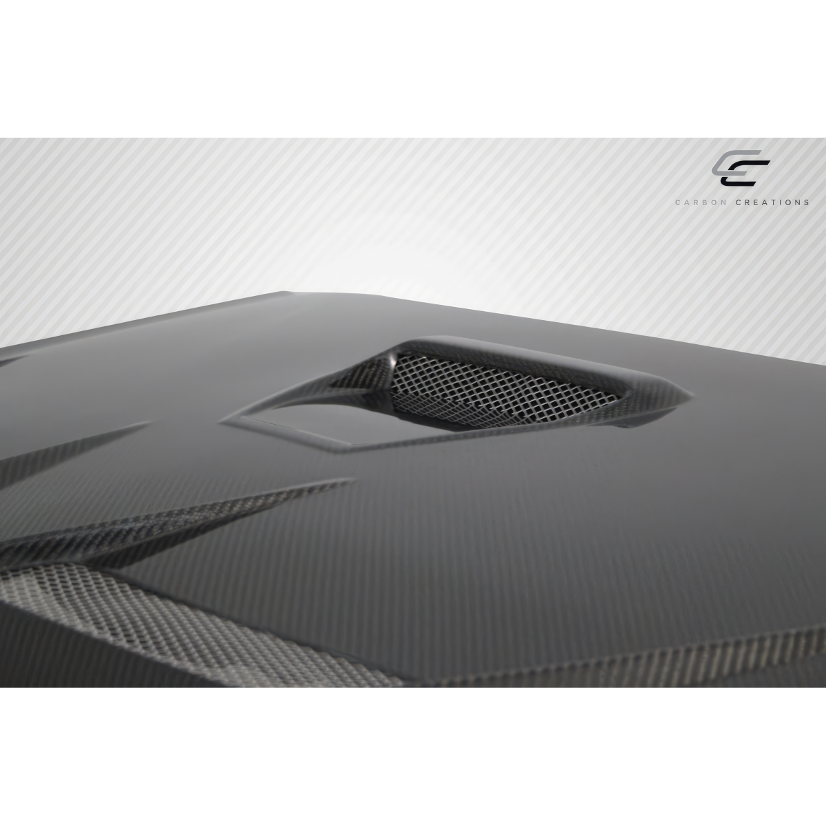 Modify your Acura TL 2004 with our Exterior/Hoods - Top angled view of carbon fiber hood