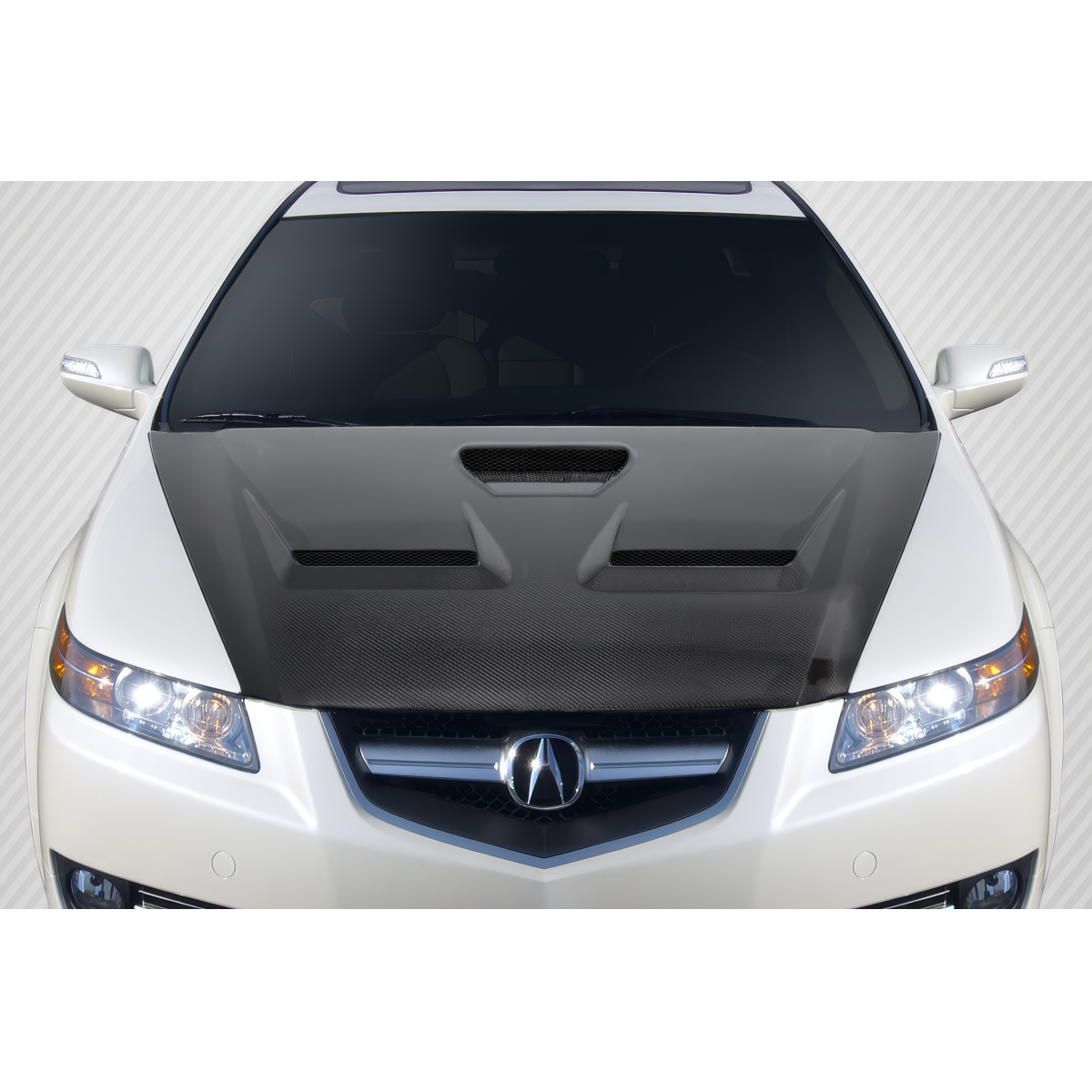 Modify your Acura TL 2004 with our Exterior/Hoods - Top down angle of car hood