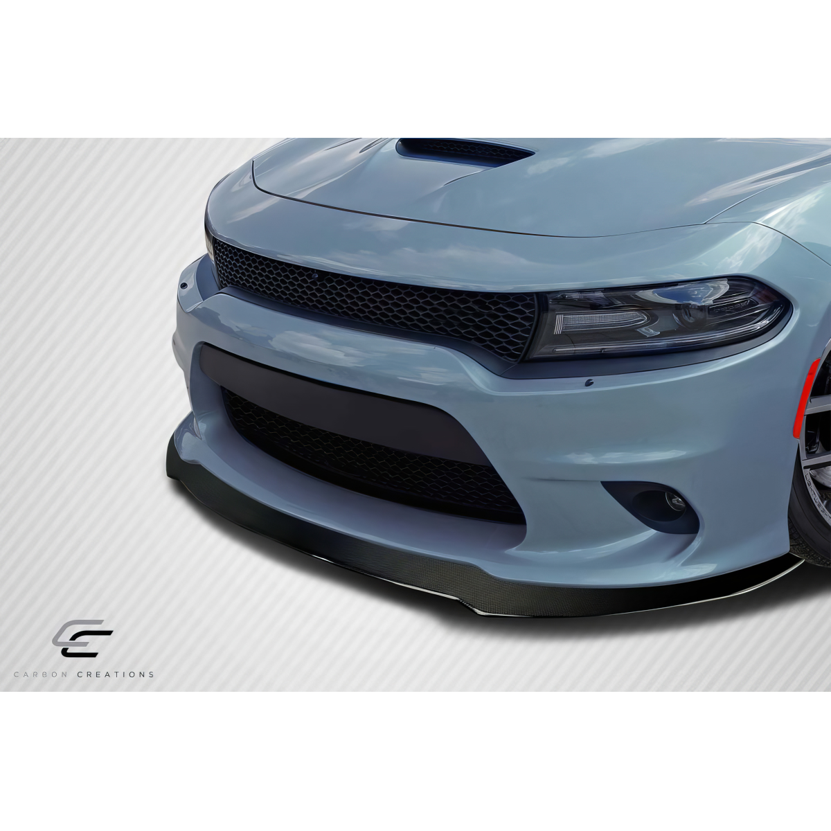 Modify your Dodge Charger 2015 with our Others - Front angle view of the Dodge Charger splitter