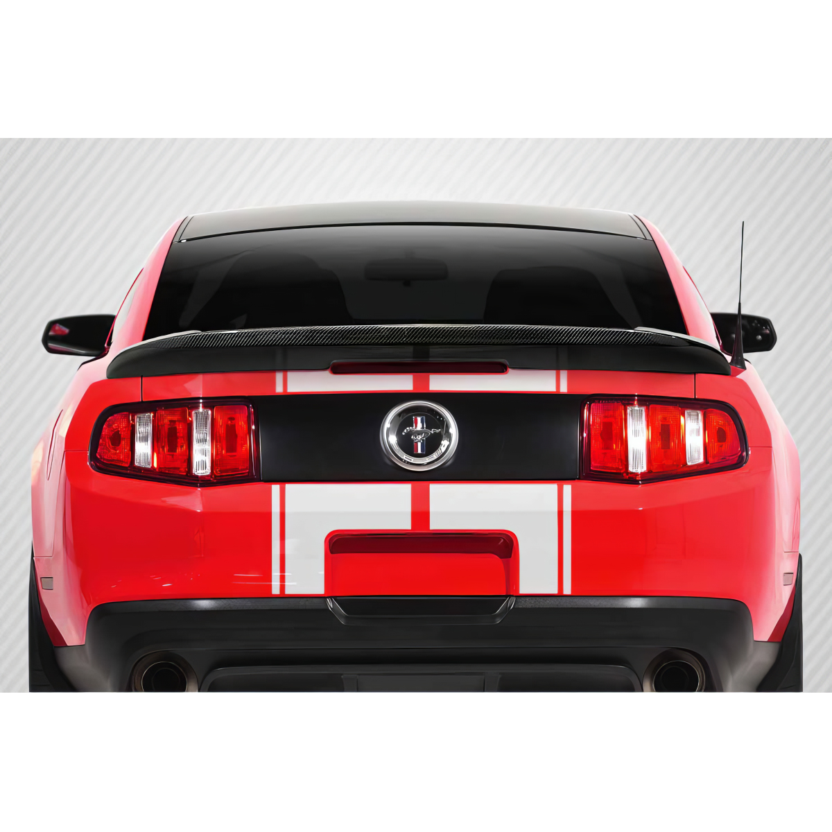 Modify your Ford Mustang 2010 with our Exterior/Wings - Rear view of the vehicle at a straight angle