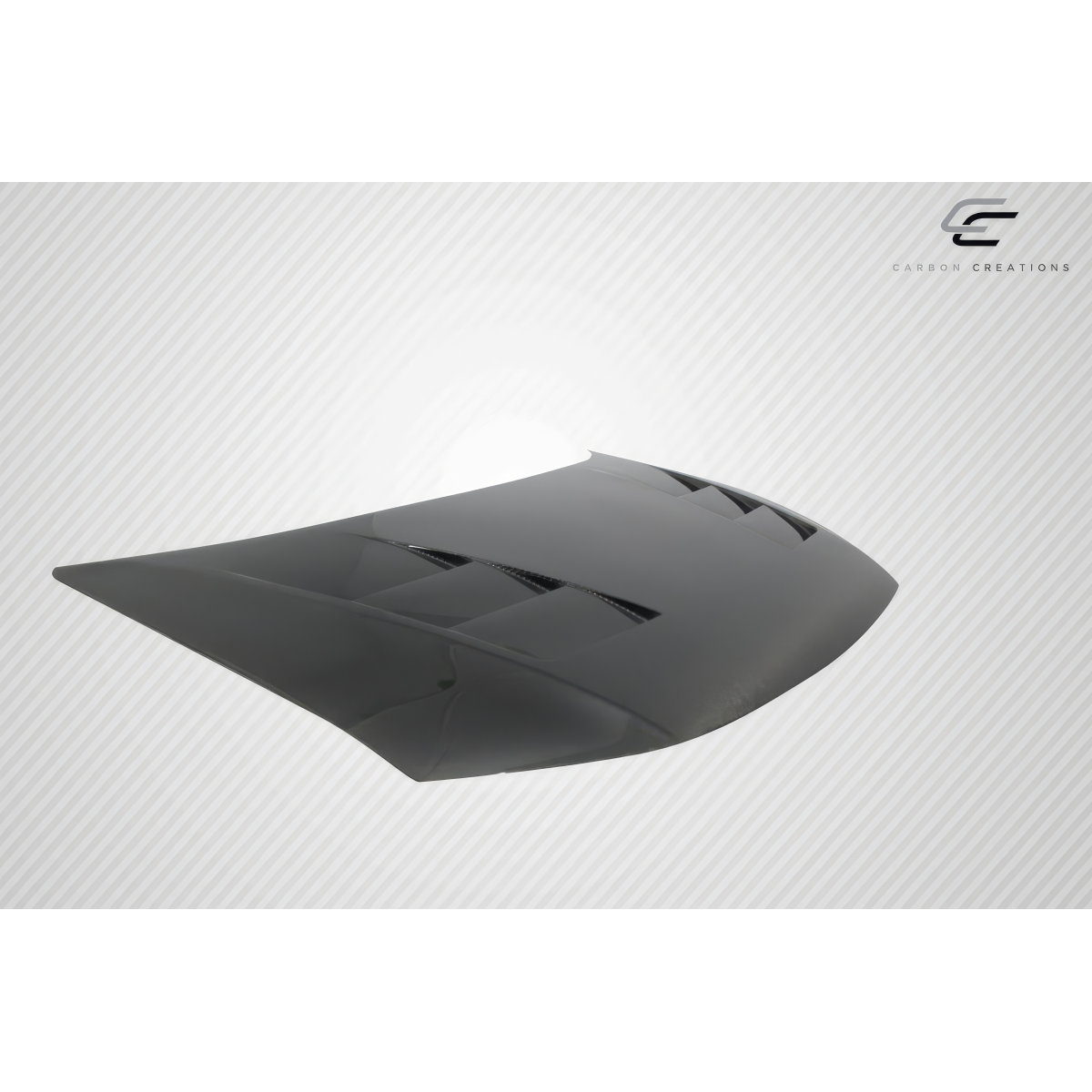 Modify your Honda Civic 2012 with our Exterior/Hoods - Angled view of the carbon fiber hood part