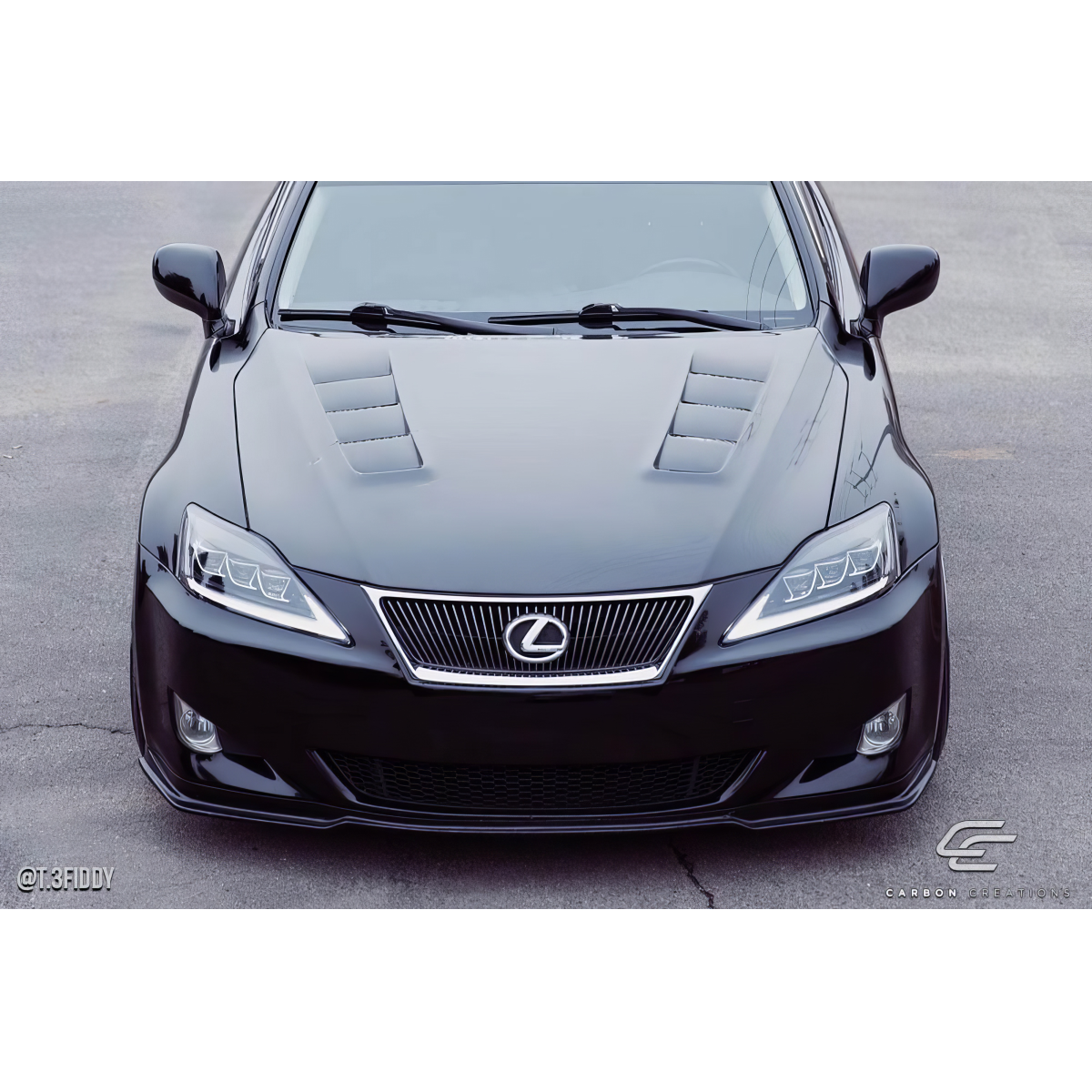 Modify your Lexus IS Series 2006 with our Exterior/Hoods - Front angle view of a Lexus IS Series hood