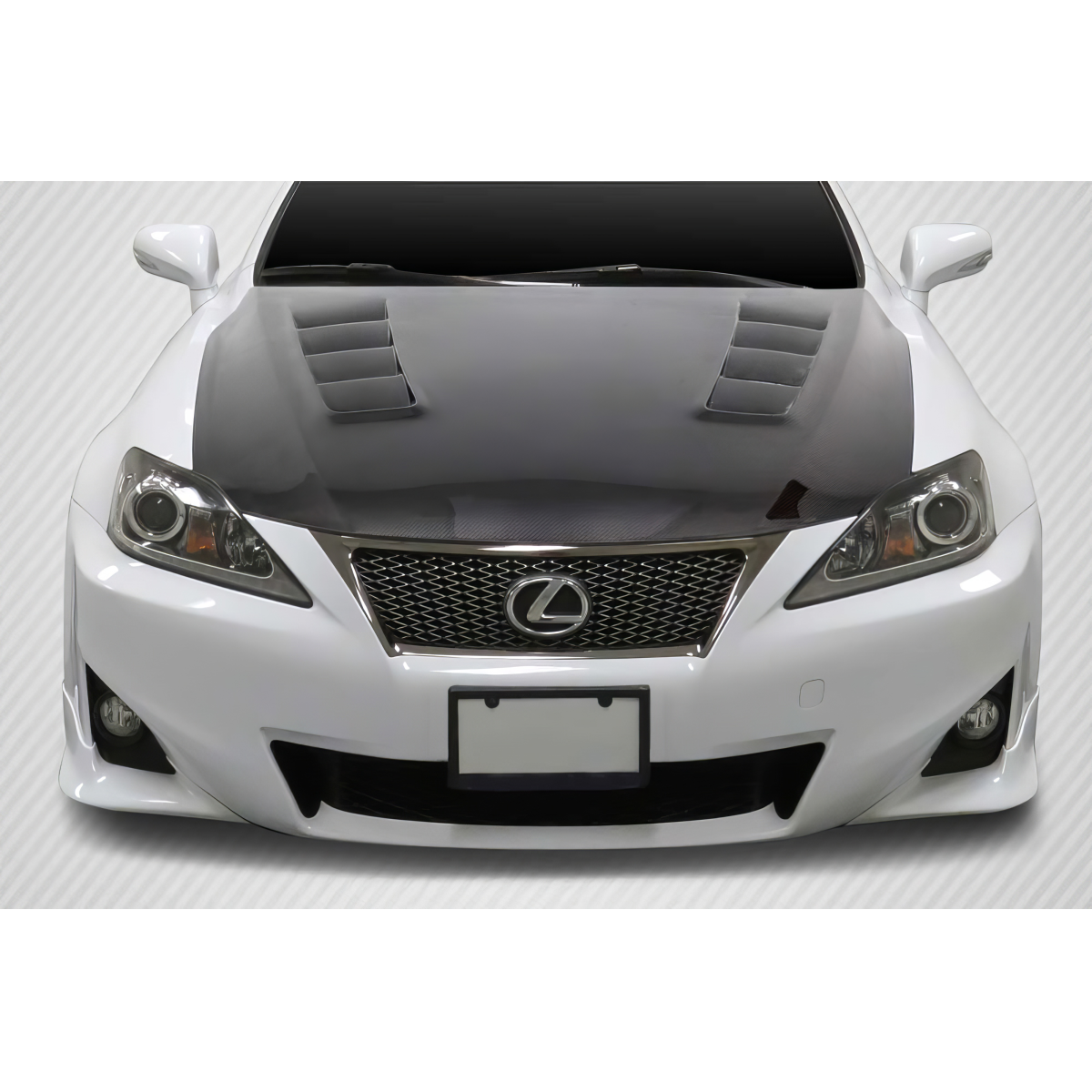 Modify your Lexus IS Series 2006 with our Exterior/Hoods - Front view of a Lexus car hood