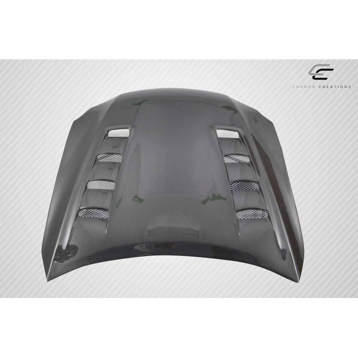 Modify your Lexus IS Series 2006 with our Exterior/Hoods - Front view showing carbon fiber hood design