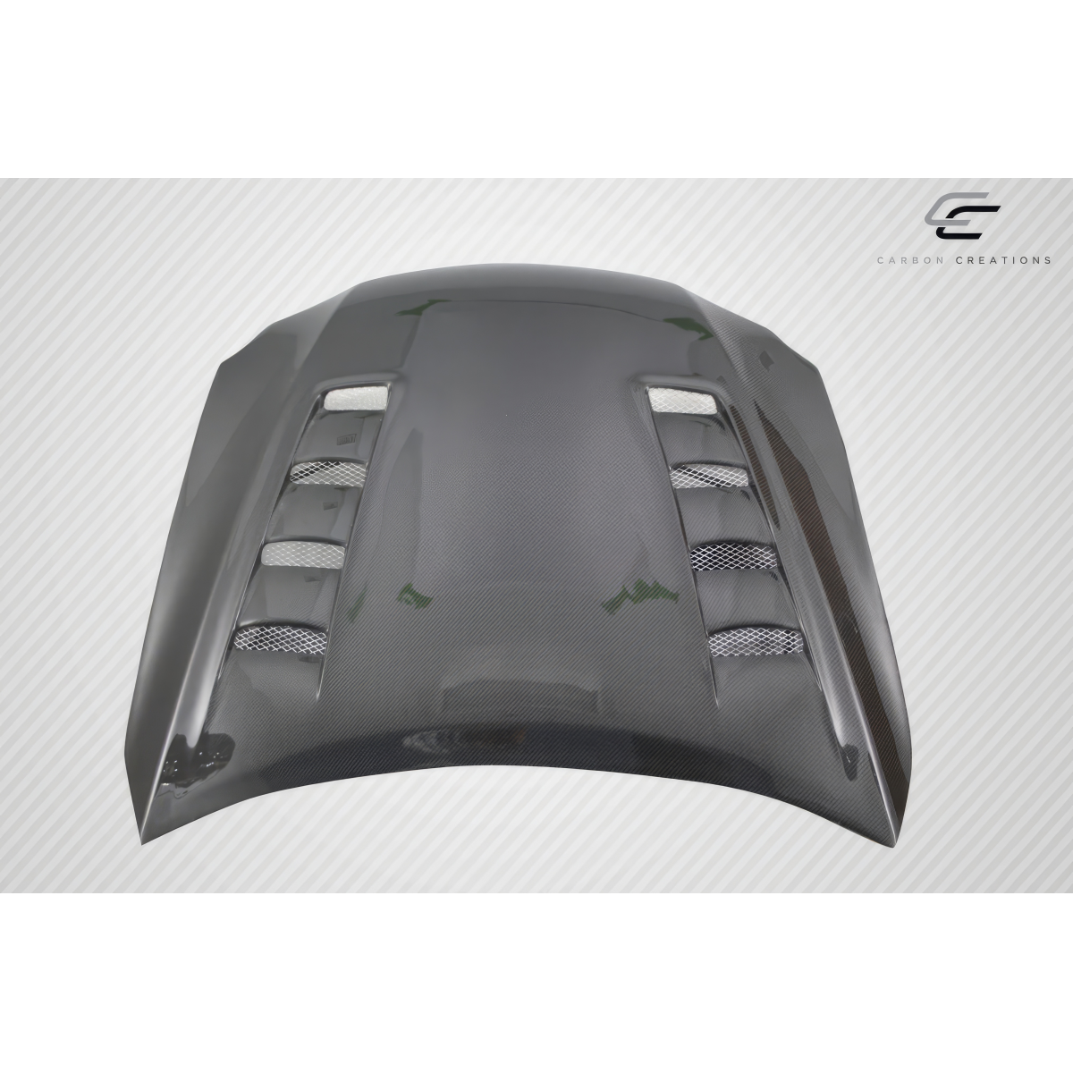 Modify your Lexus IS Series 2006 with our Exterior/Hoods - Top down view of carbon fiber hood