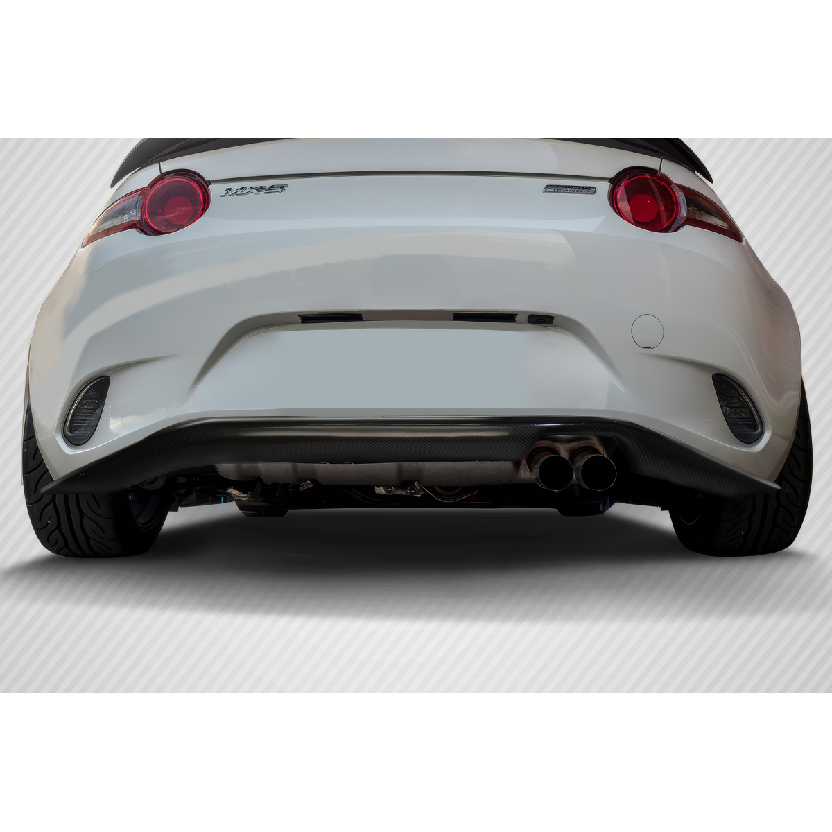 Modify your Mazda Miata 2016 with our Exterior/Rear Bumpers or Lips - Viewed from a low rear angle