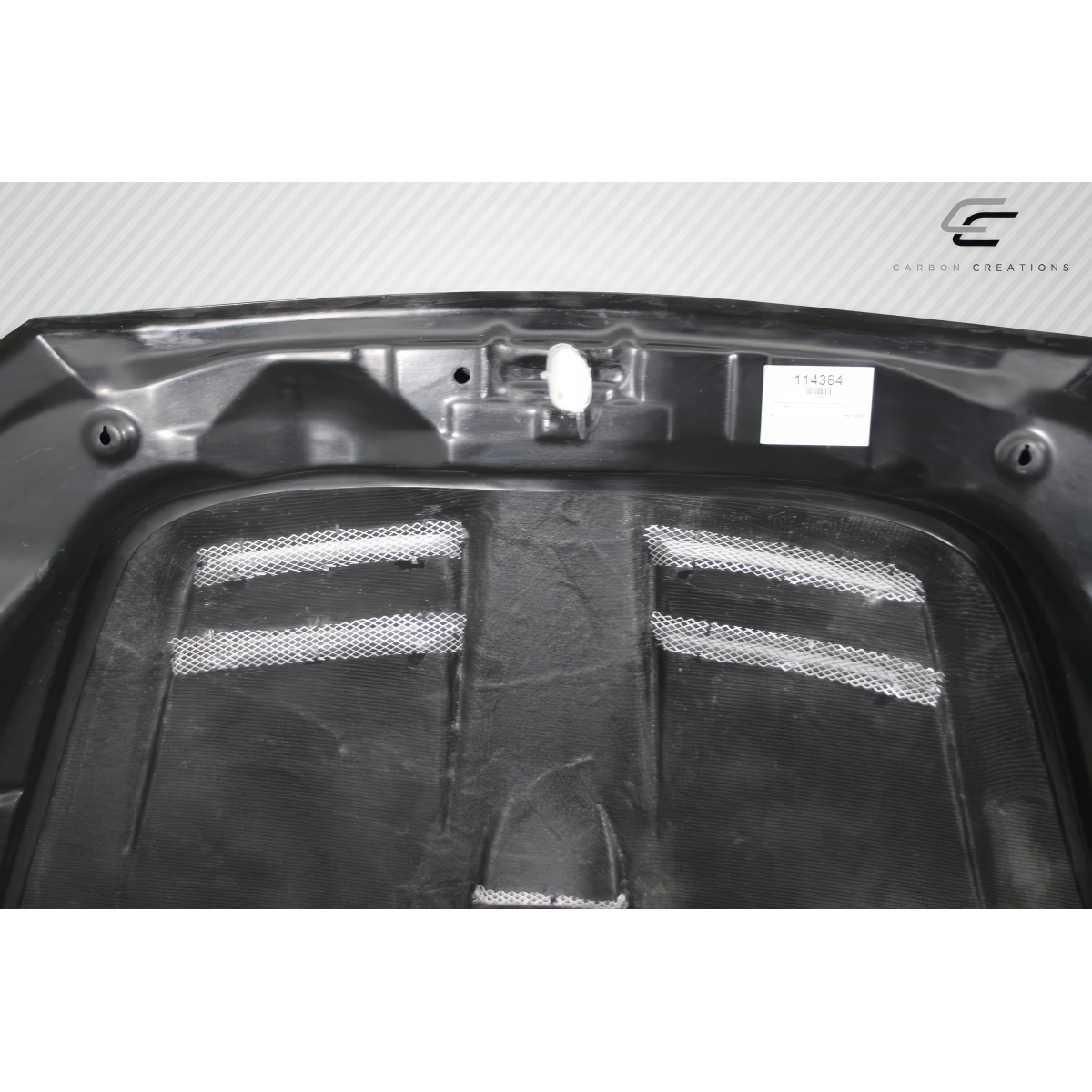 Modify your Mitsubishi Evolution 2008 with our Exterior/Hoods - The part is viewed from above angled slightly downward