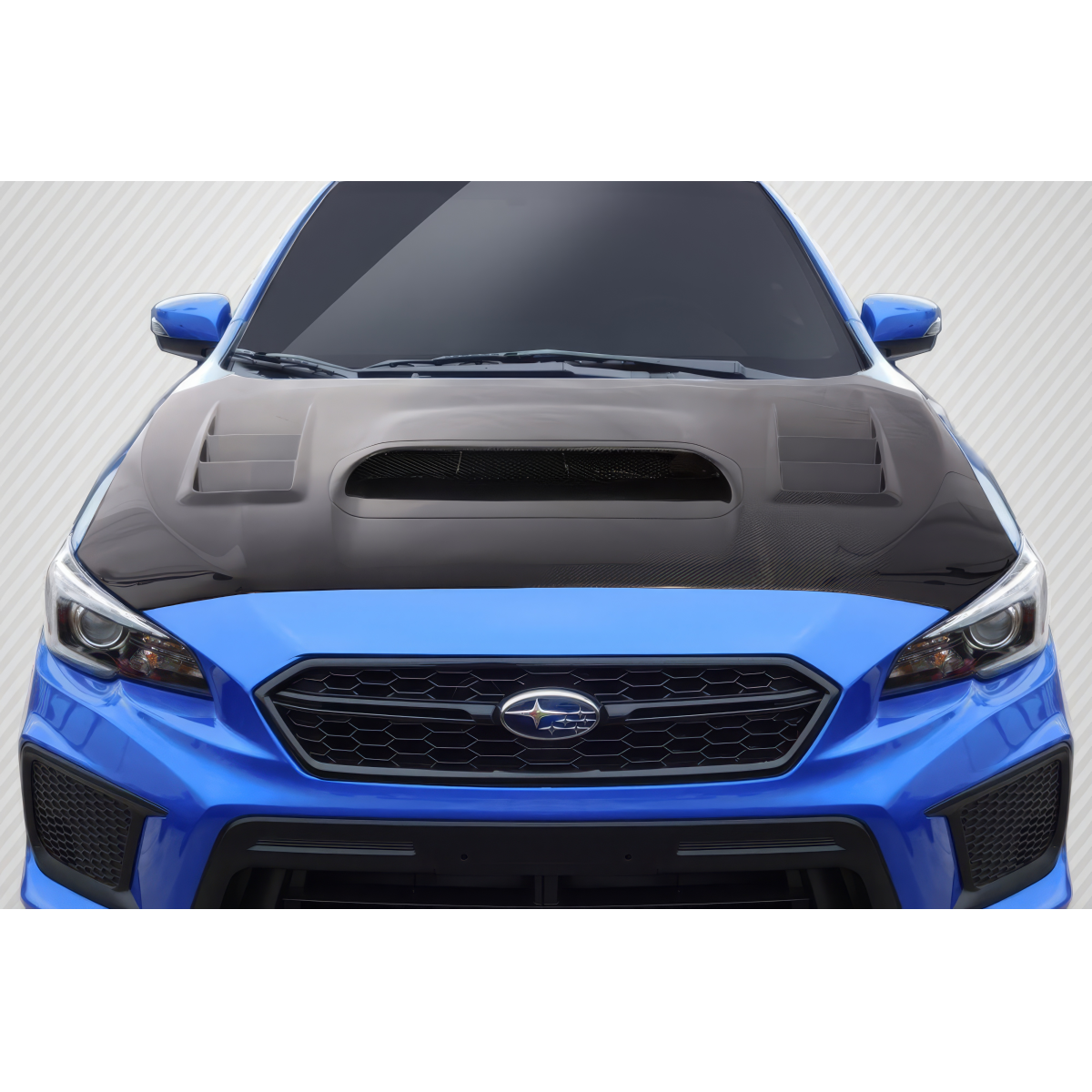 Modify your Subaru WRX 2015 with our Exterior/Hoods - Top angle view of hood design with vents