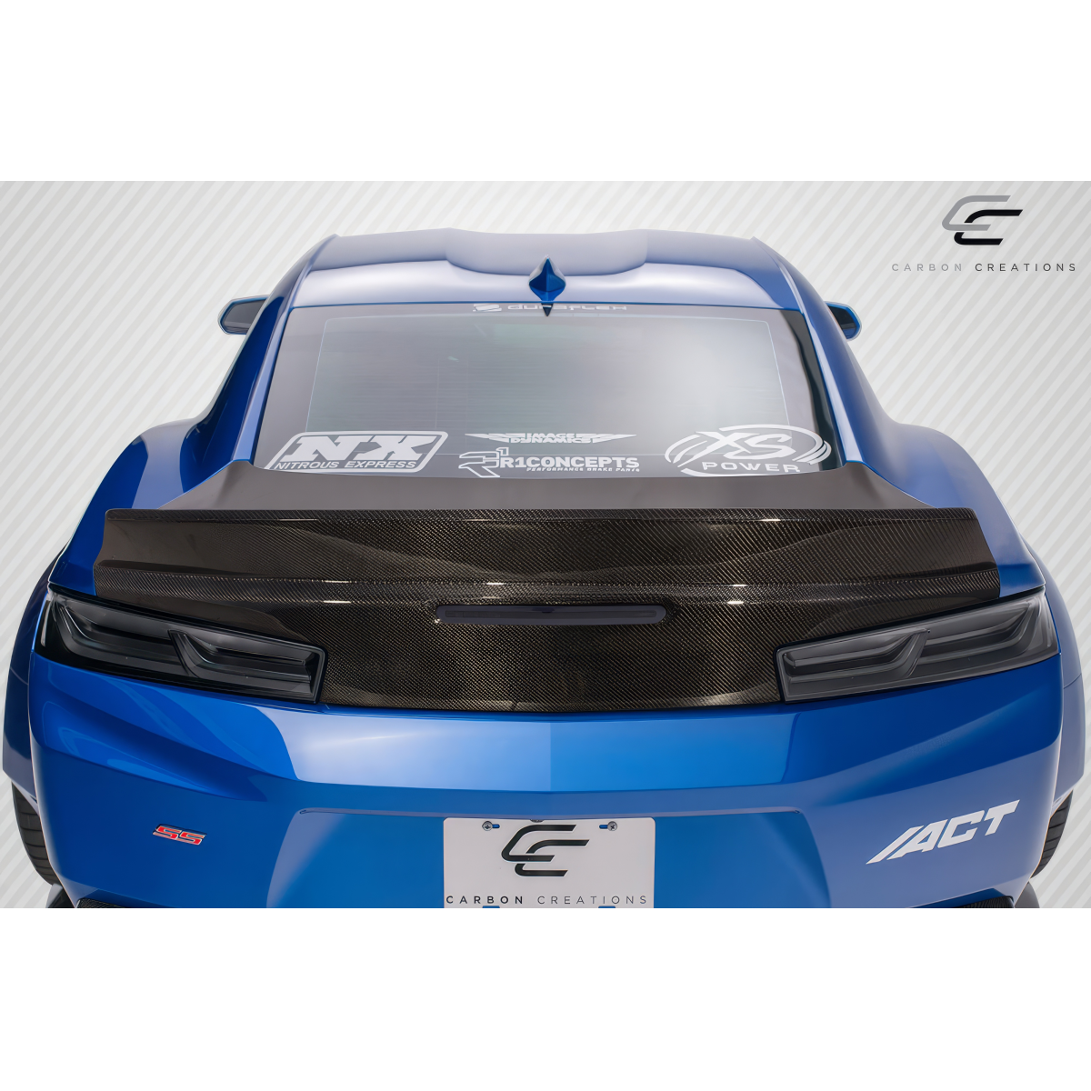 Modify your Chevrolet Camaro 2016 with our Exterior/Trunks - View from rear slightly above trunk area
