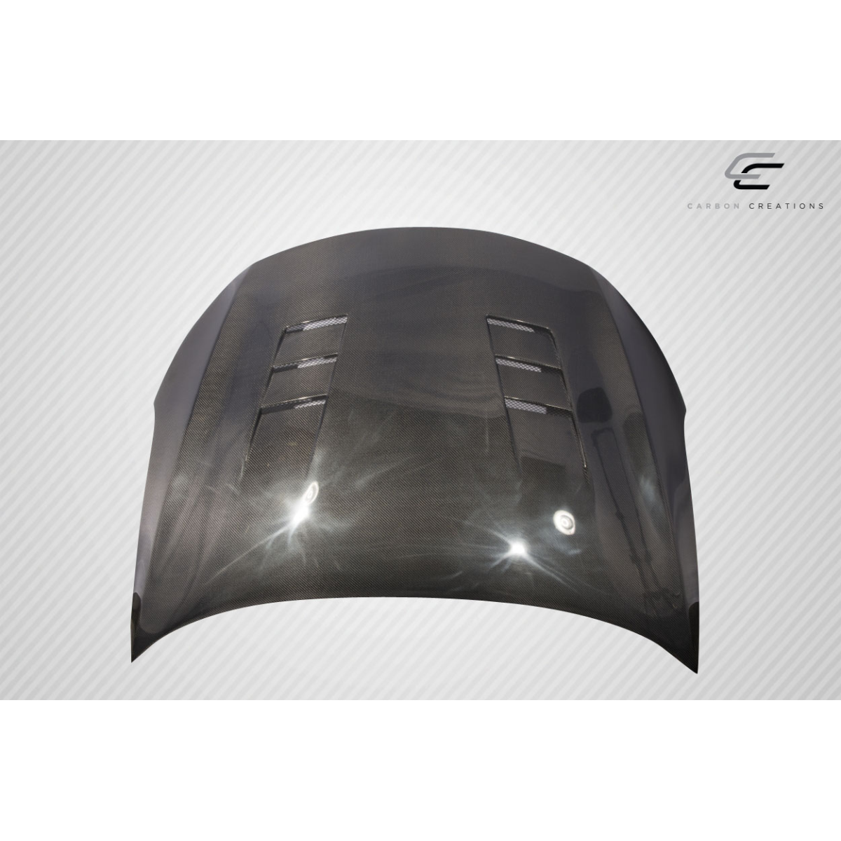 Modify your KIA Optima 2011 with our Exterior/Hoods - Top down view of a carbon fiber hood