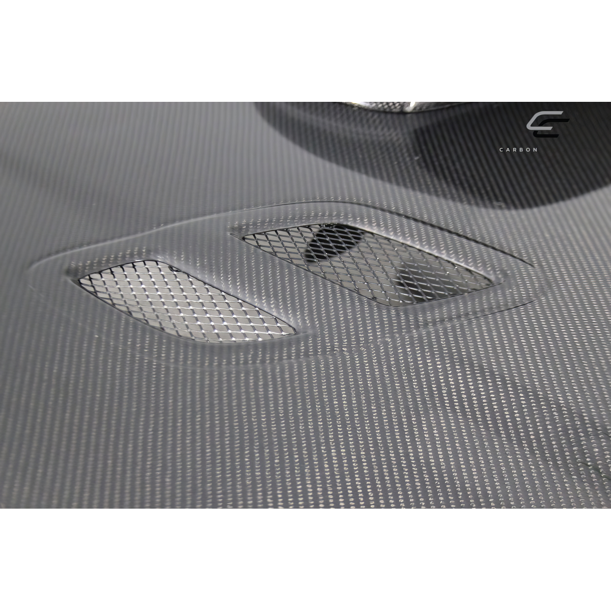 Modify your Subaru Impreza 1993 with our Exterior/Hoods - Top down view of carbon fiber hood vent design