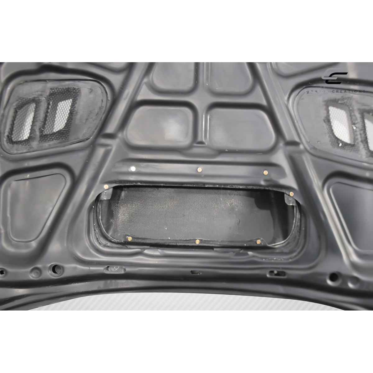 Modify your Subaru Impreza 1993 with our Exterior/Hoods - Top down view of hood part at a slight angle