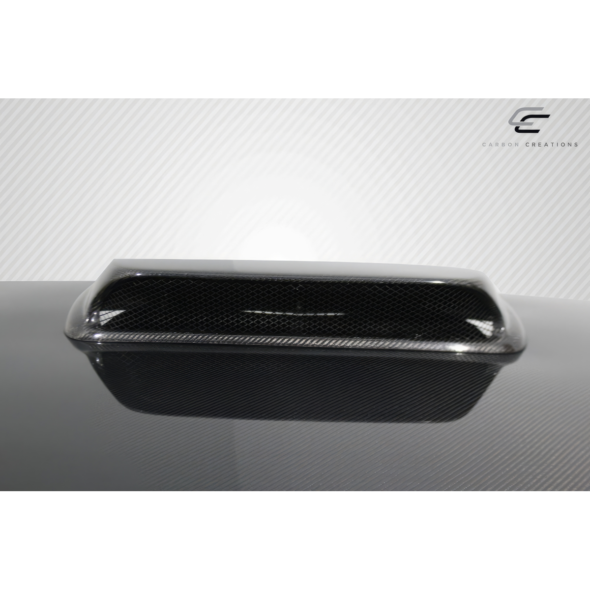 Modify your Subaru Impreza 1993 with our Exterior/Hoods - Top view of carbon fiber hood scoop