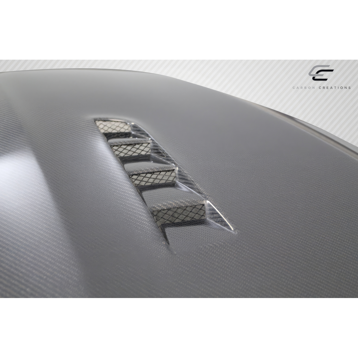 Modify your Ford Focus 2016 with our Exterior/Hoods - Part shown at a slight angle from above