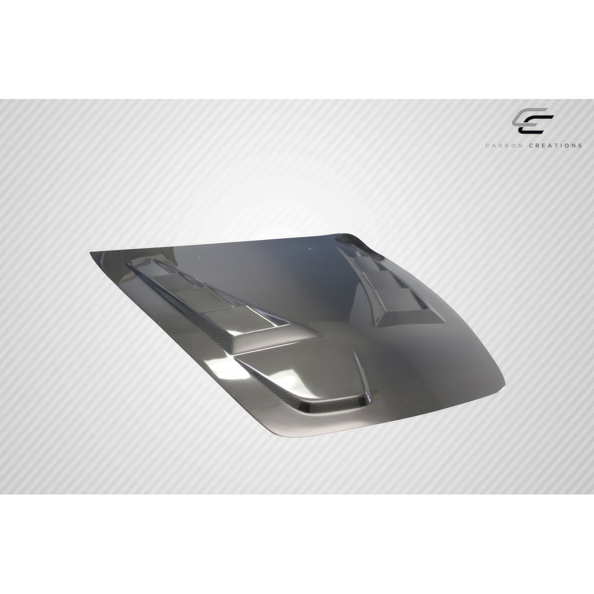 Modify your Honda S2000 2000 with our Exterior/Hoods - Angled view of car hood showing sleek design