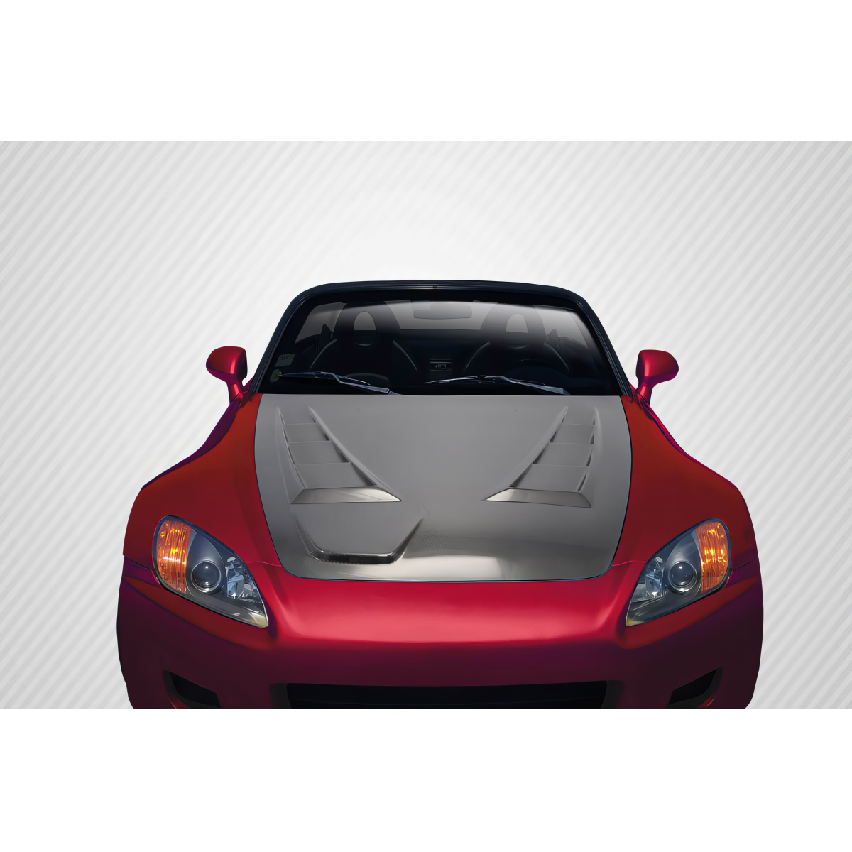 Modify your Honda S2000 2000 with our Exterior/Hoods - Front view of Honda S2000 hood