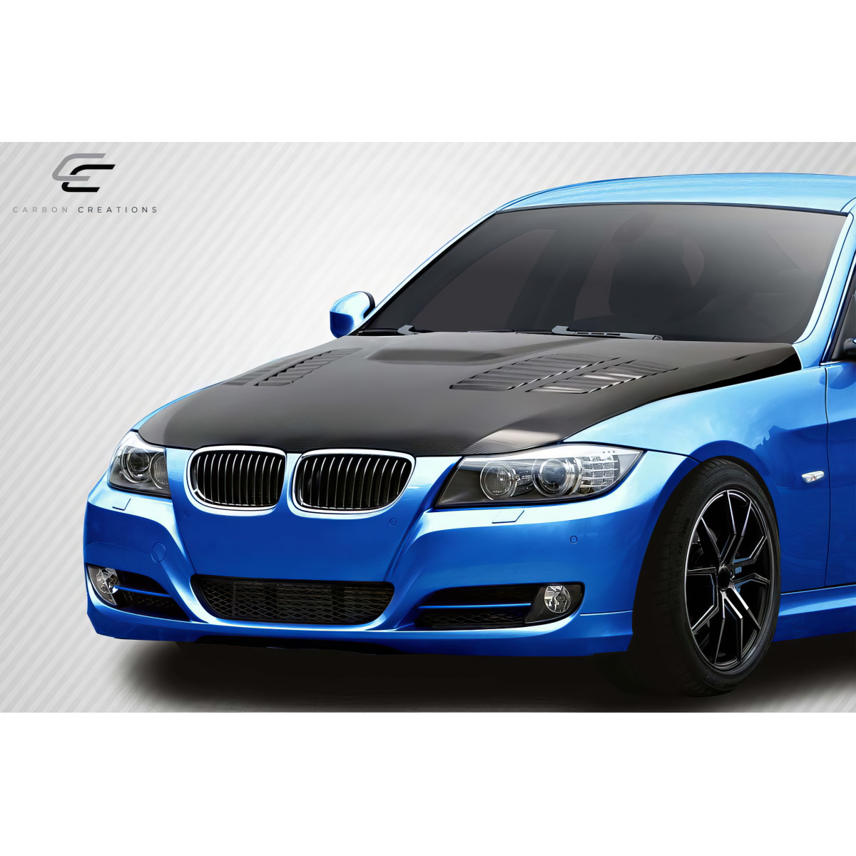 Modify your BMW 3-Series 2009 with our Exterior/Hoods - Front three quarter angle view of the vehicle