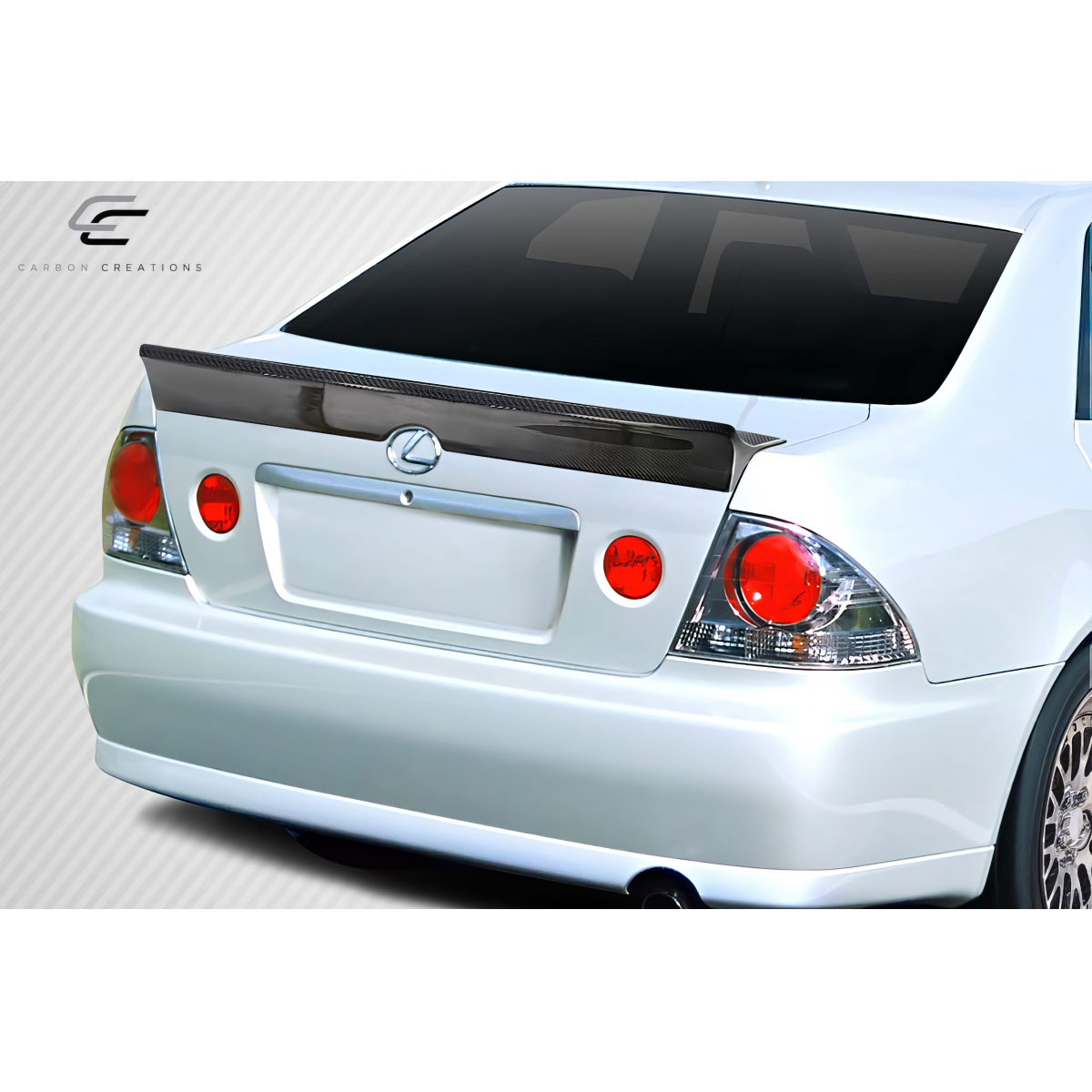 Modify your Lexus IS Series 2000 with our Exterior/Wings - Rear angle view emphasizing the wing spoiler