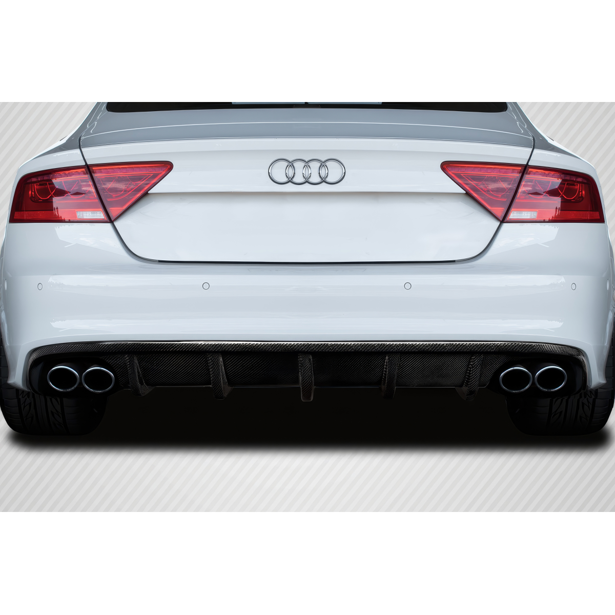 Modify your Audi S7 2012 with our Exterior/Diffusers - Rear view of the vehicle at eye level angle