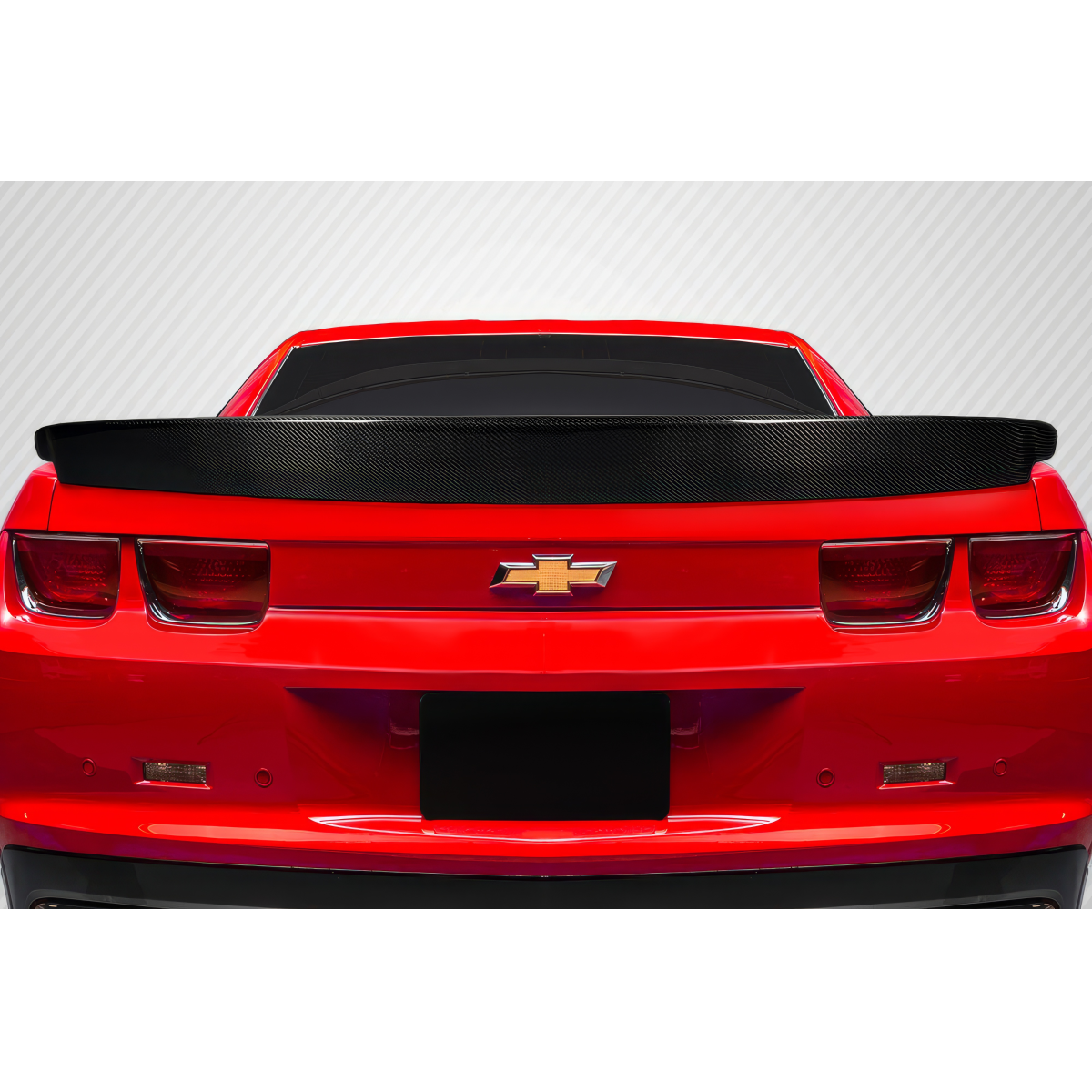 Modify your Chevrolet Camaro 2010 with our Exterior/Wings - View from the rear showing the wing spoiler