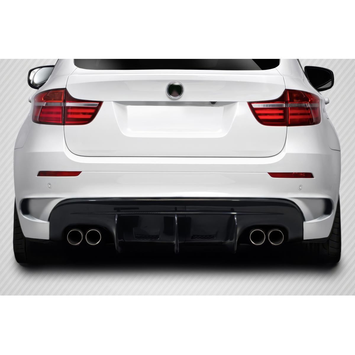 Modify your BMW X6 2008 with our Exterior/Diffusers - Rear view angle of the vehicle part shown