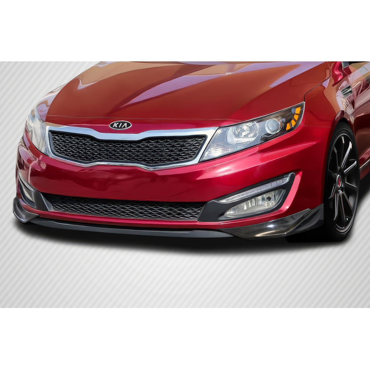 Modify your KIA Optima 2011 with our Exterior/Front Bumpers or Lips - Low angle view of car front bumper