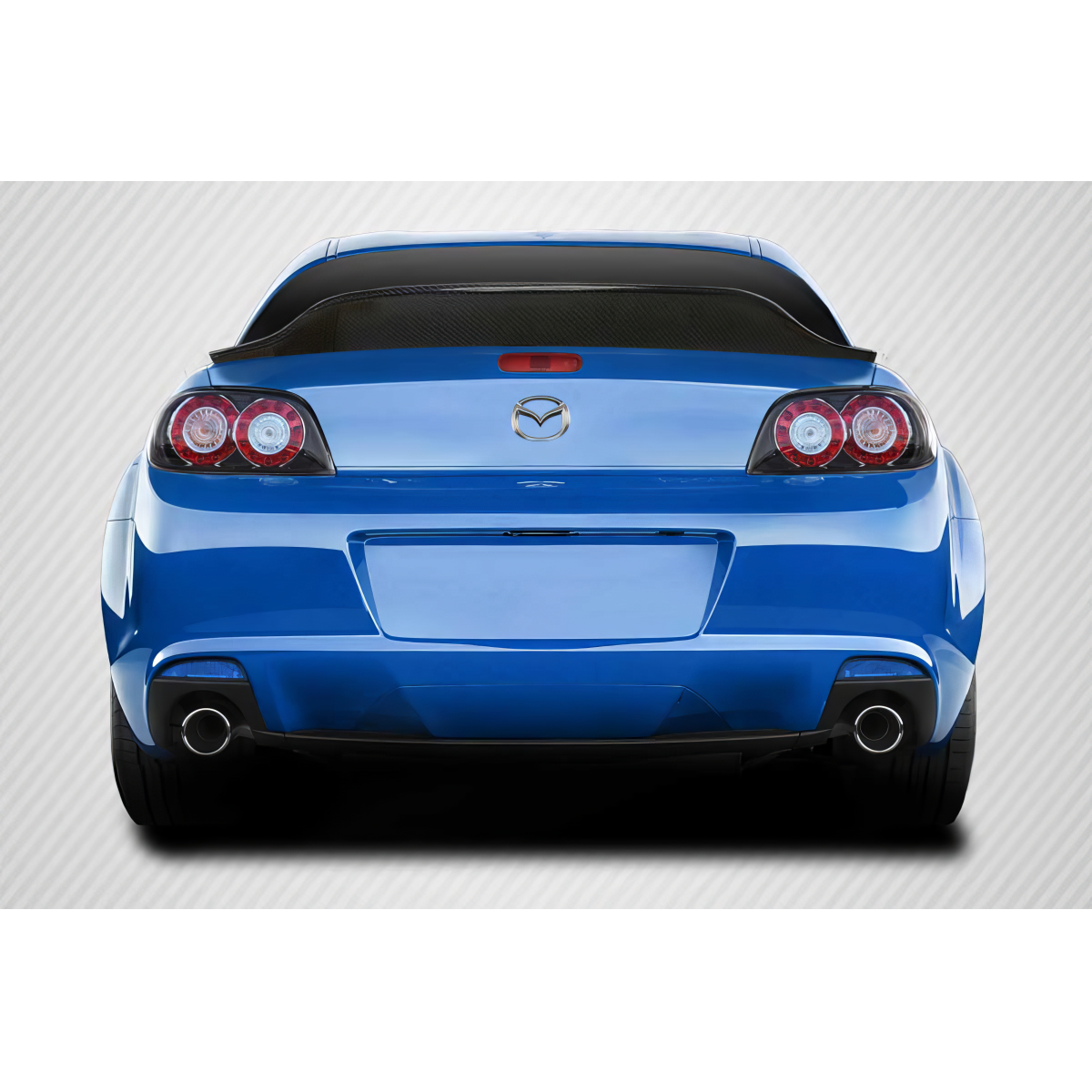 Modify your Mazda RX-8 2004 with our Exterior/Wings - Rear view of vehicle from eye level angle