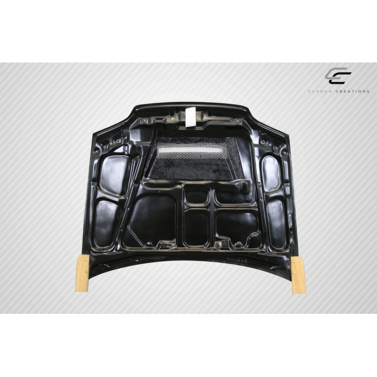 Modify your Honda Civic 1992 with our Exterior/Hoods - Top view of the carbon fiber hood part