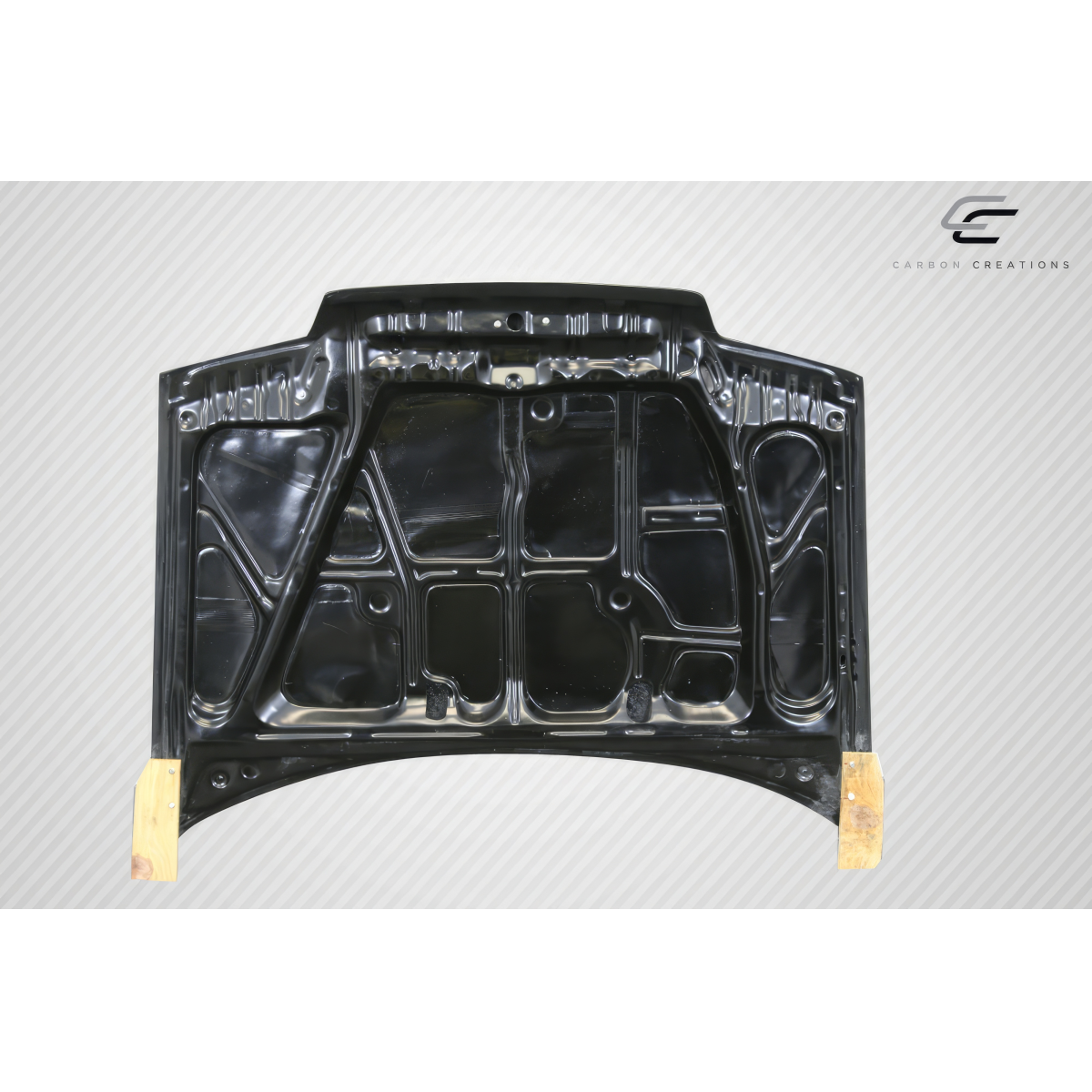 Modify your Honda Civic 1988 with our Exterior/Hoods - Top view angle of a car hood part