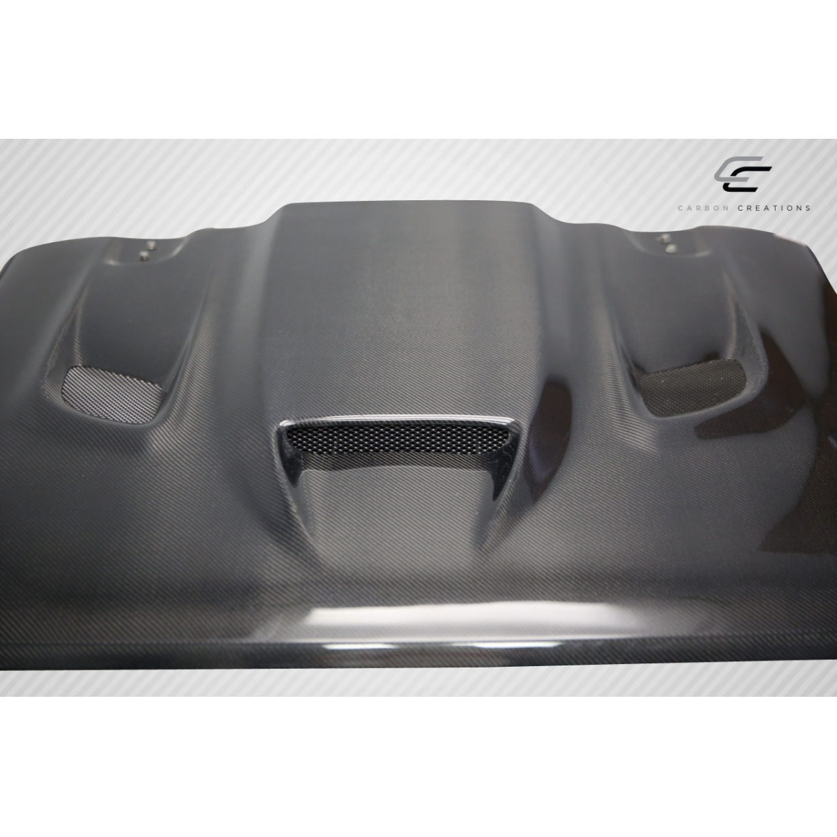 Modify your Jeep Gladiator 2019 with our Exterior/Hoods - Front view angled slightly from above