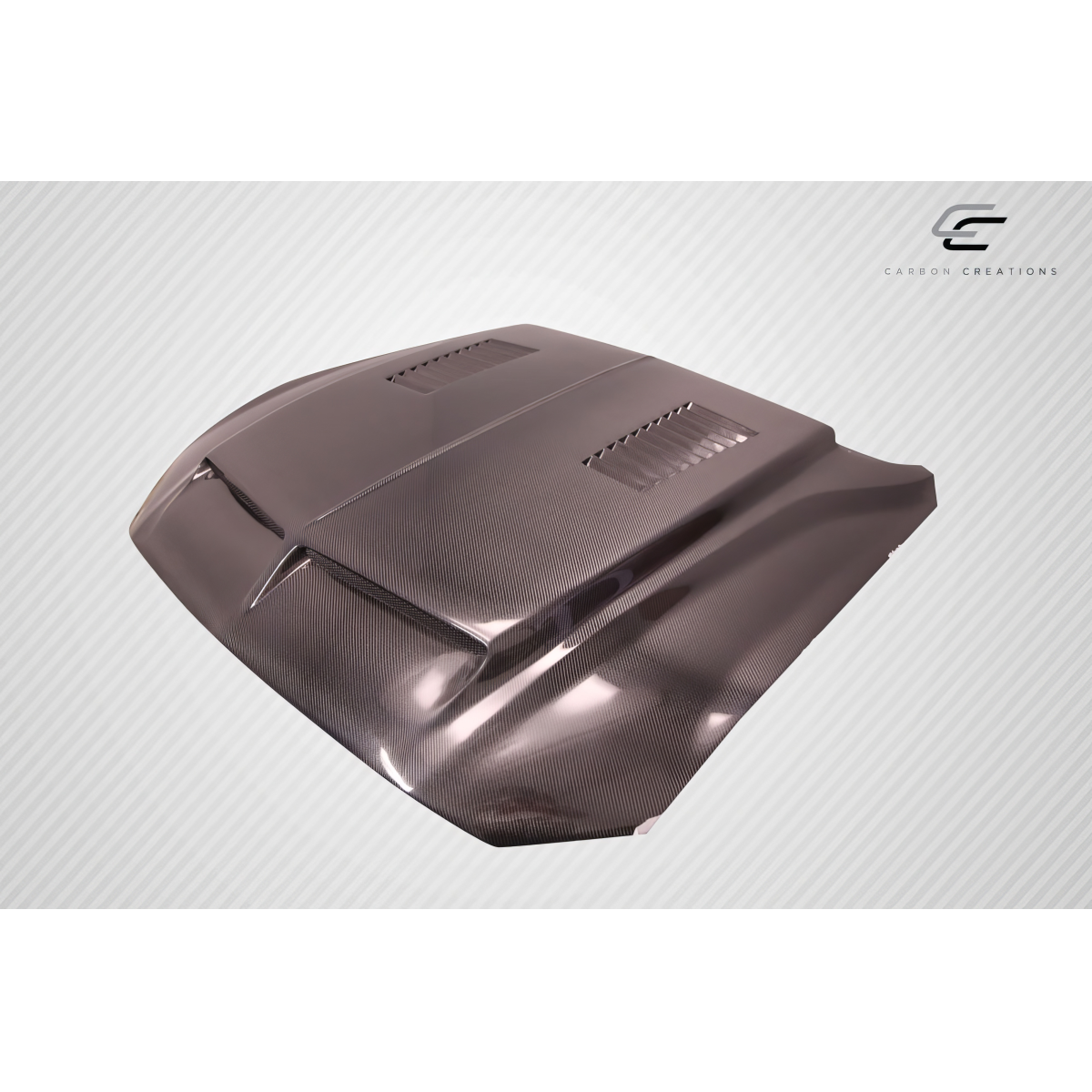 Modify your Ford Mustang 2018 with our Exterior/Hoods - Part is viewed at a top down angled perspective